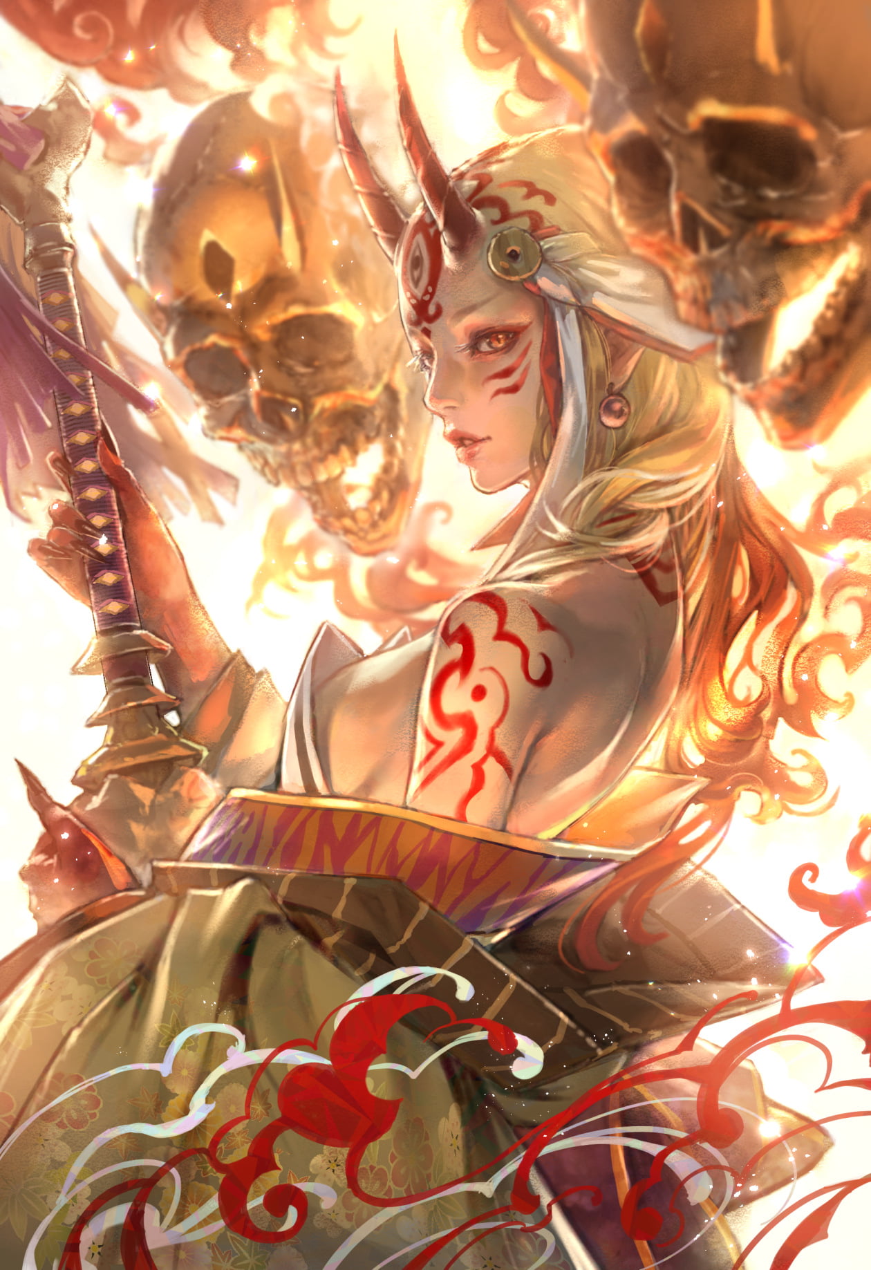 Ibaraki Douji Fate Grand Order Series women blonde