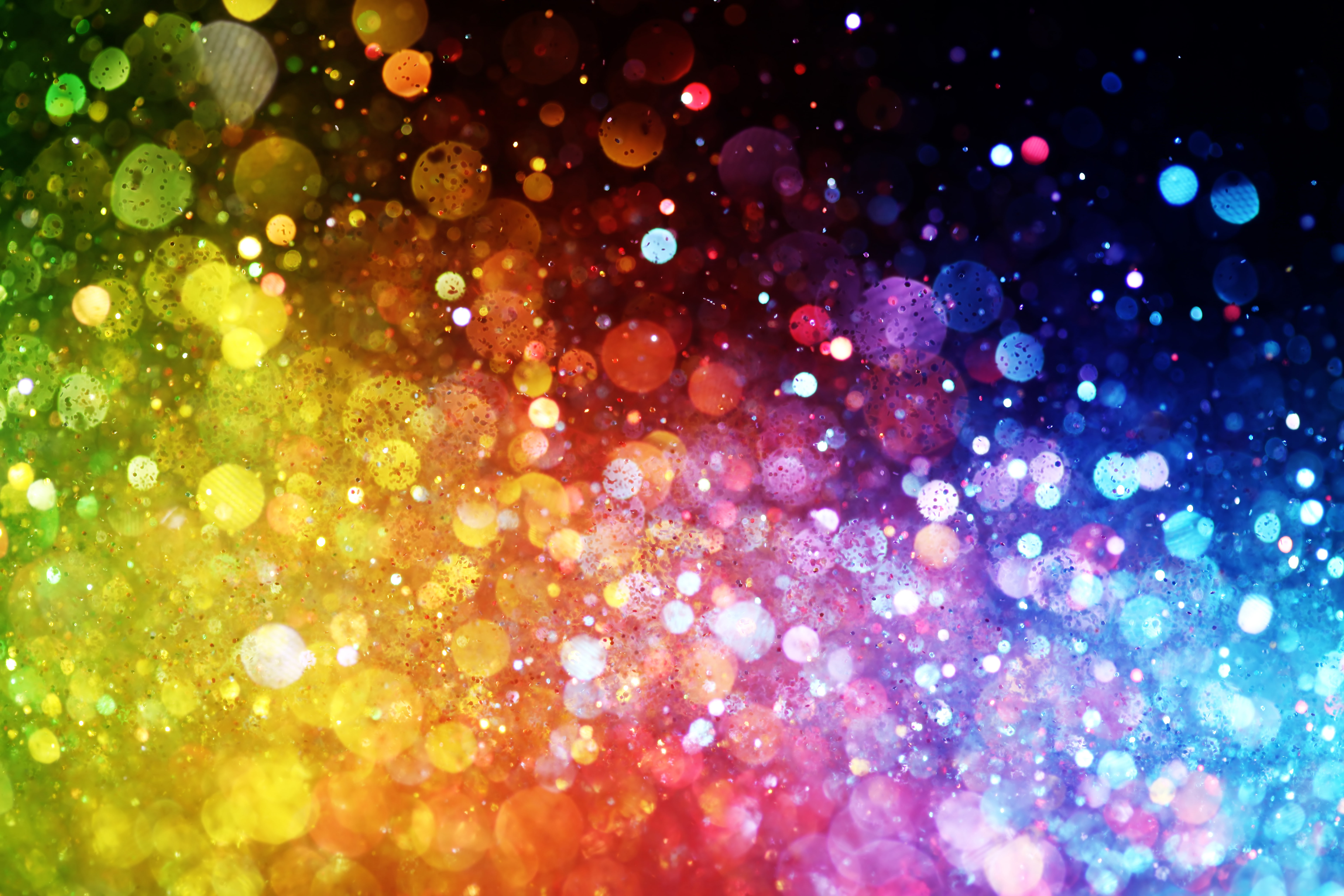 lights background color colorful abstract rainbow bokeh 2k 4k 5k 8k