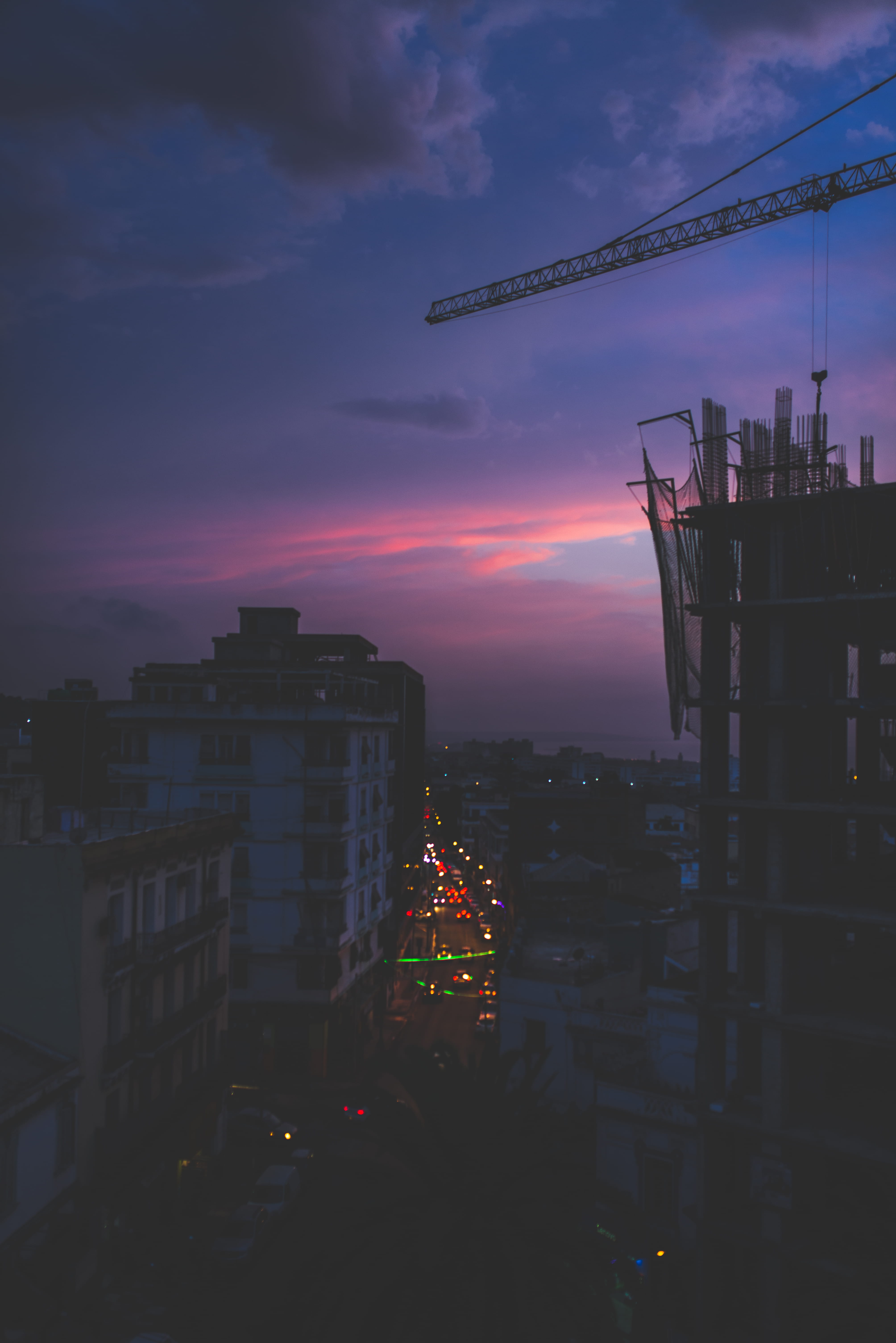 rooftopping aesthetic clouds bokeh people movement lights 2k 4k