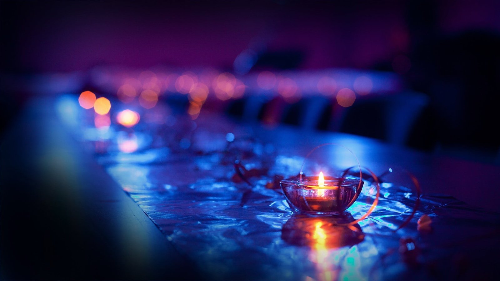tealight candle candles depth of field bokeh night lighting Equipment 2k