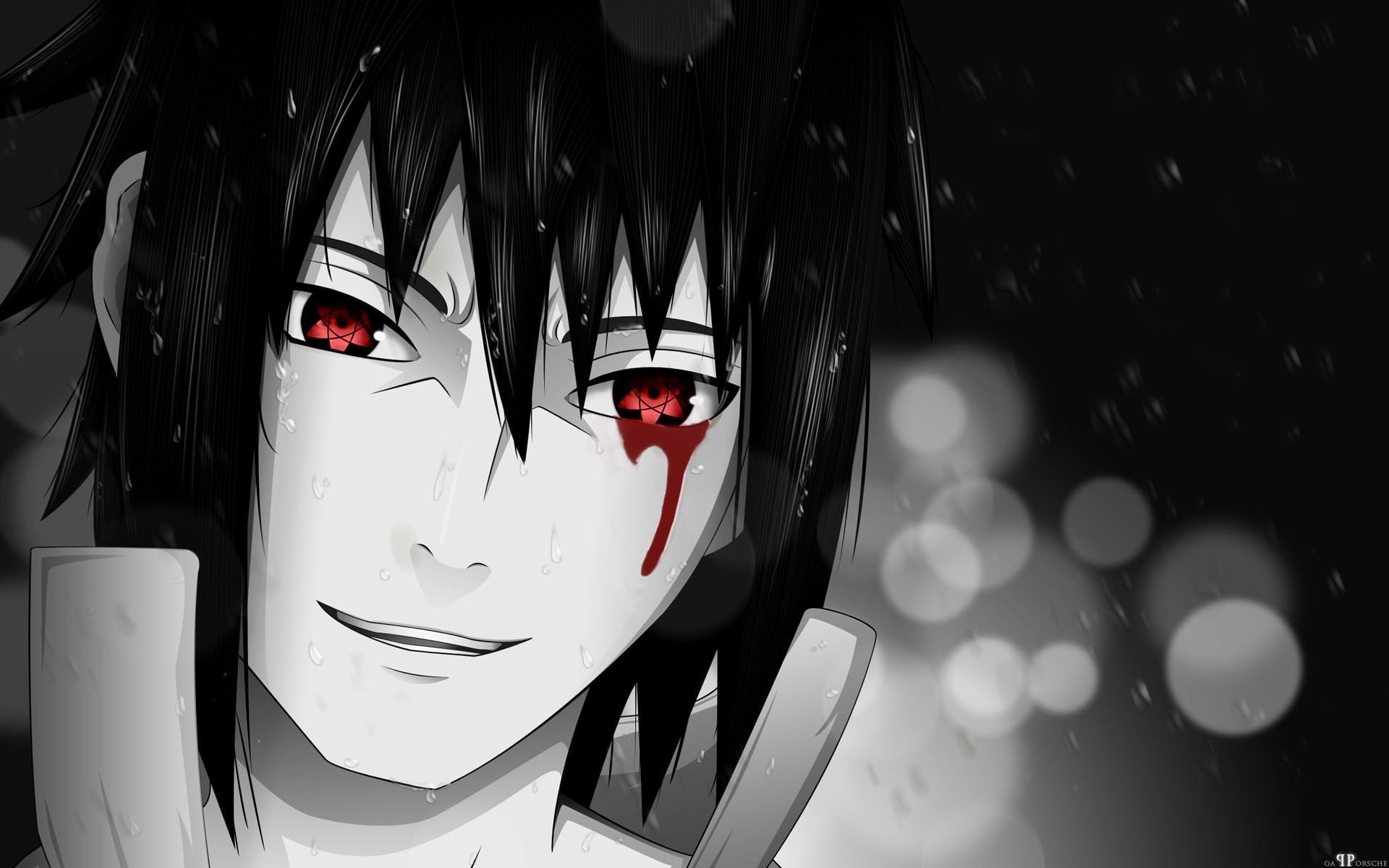 Uchiha Sasuke digital wallpaper Naruto Shippuuden manga anime 2k