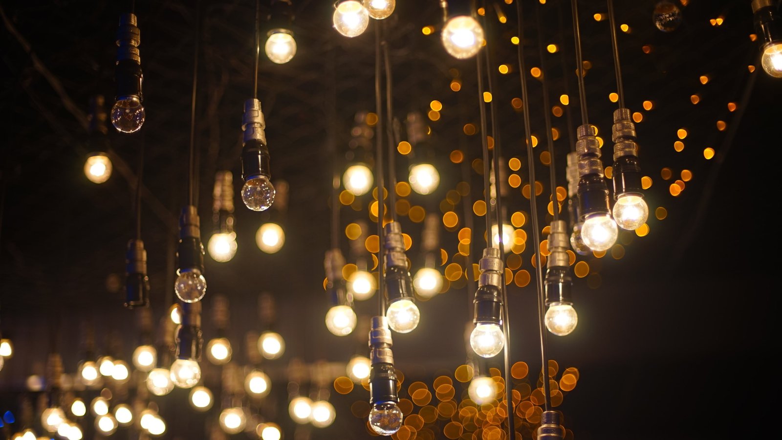 white string lights untitled bokeh photography night electric Lamp 53 2k 4k