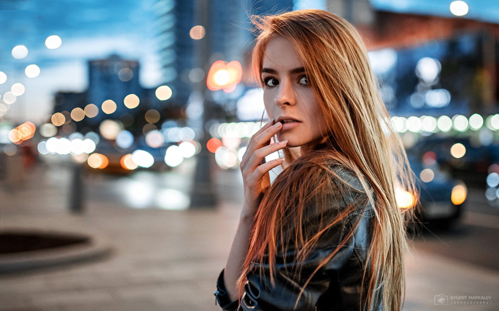 women s black and teal top blonde brown eyes open mouth leather jackets 2k