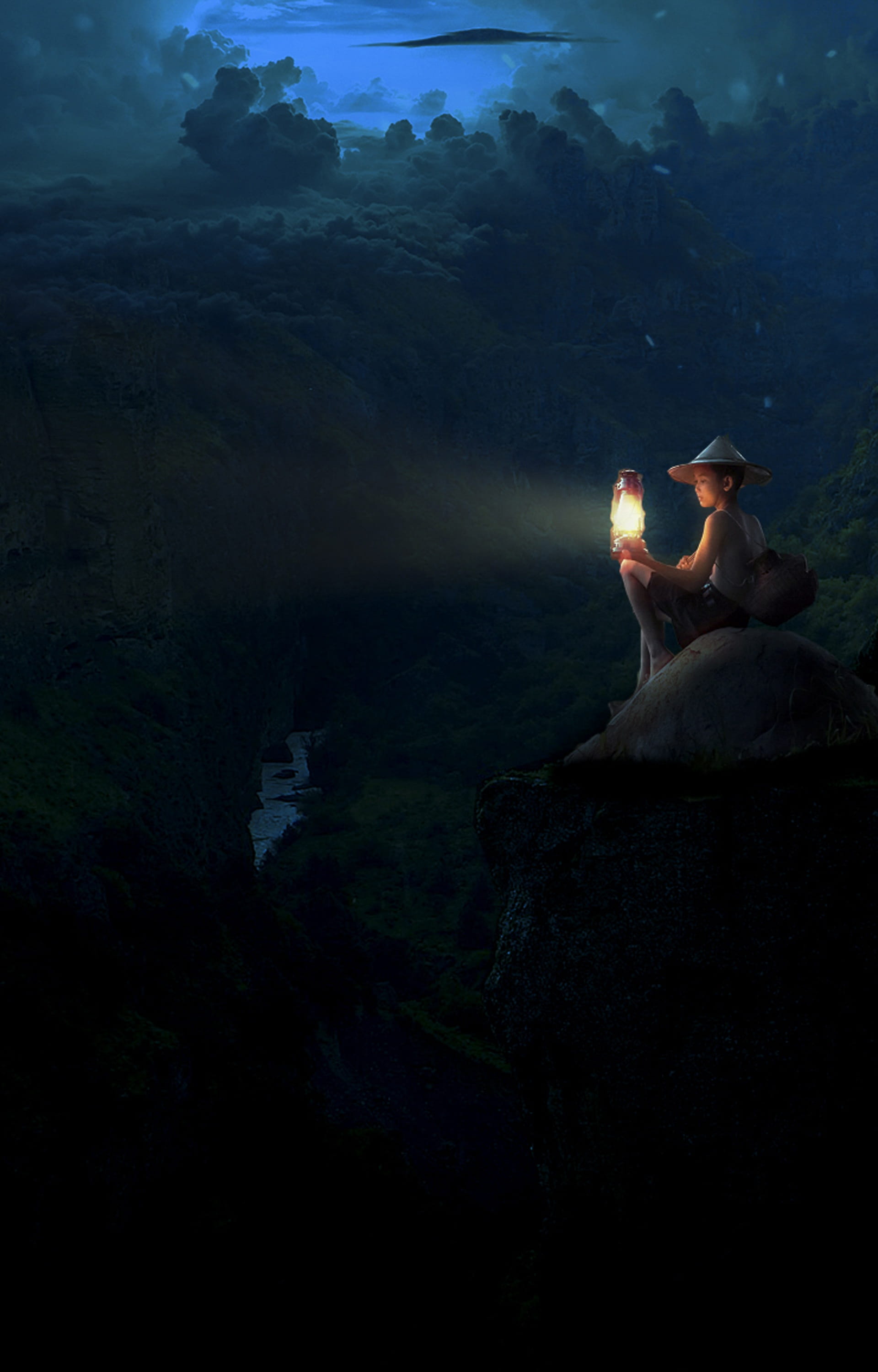 boy sky landscape atmosphere night nature man mystic 2k