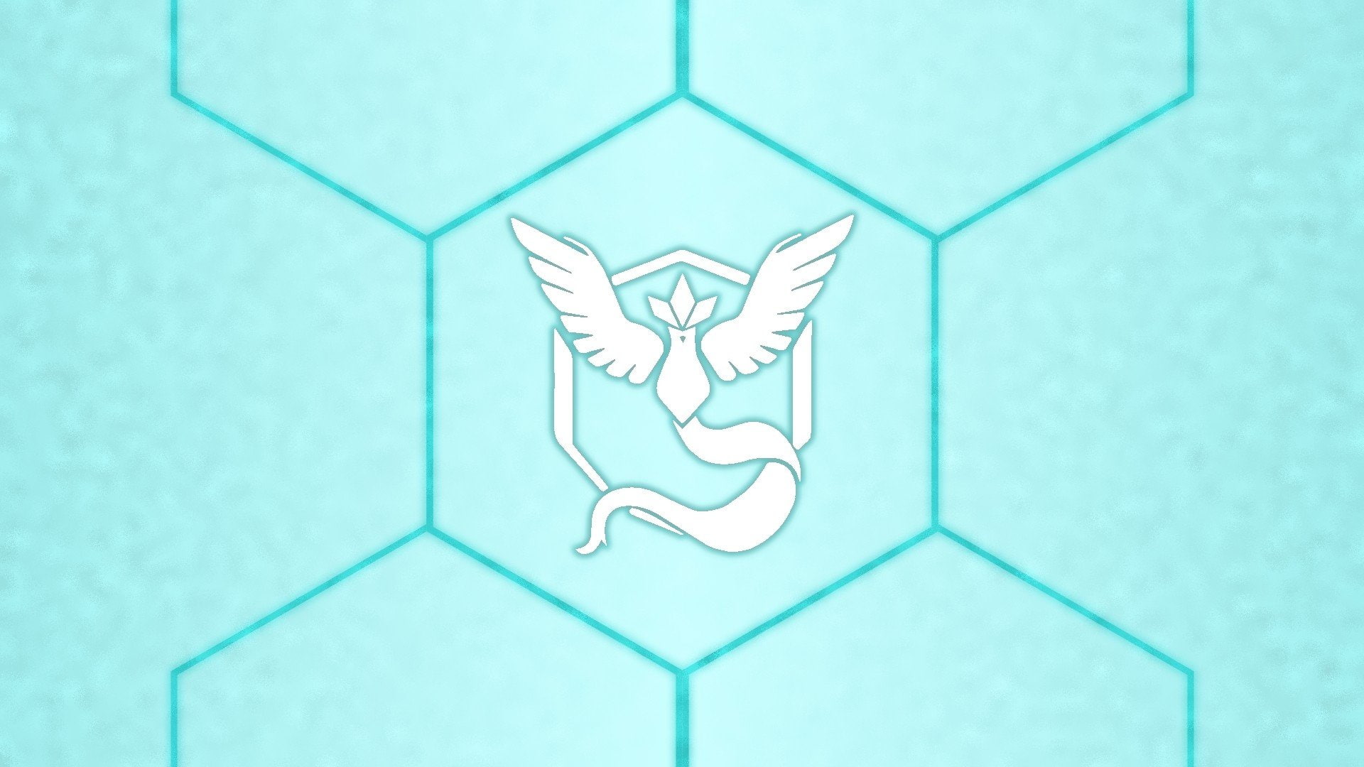 Articuno blue hexagon ice Pokemon Go Team Mystic white 2k