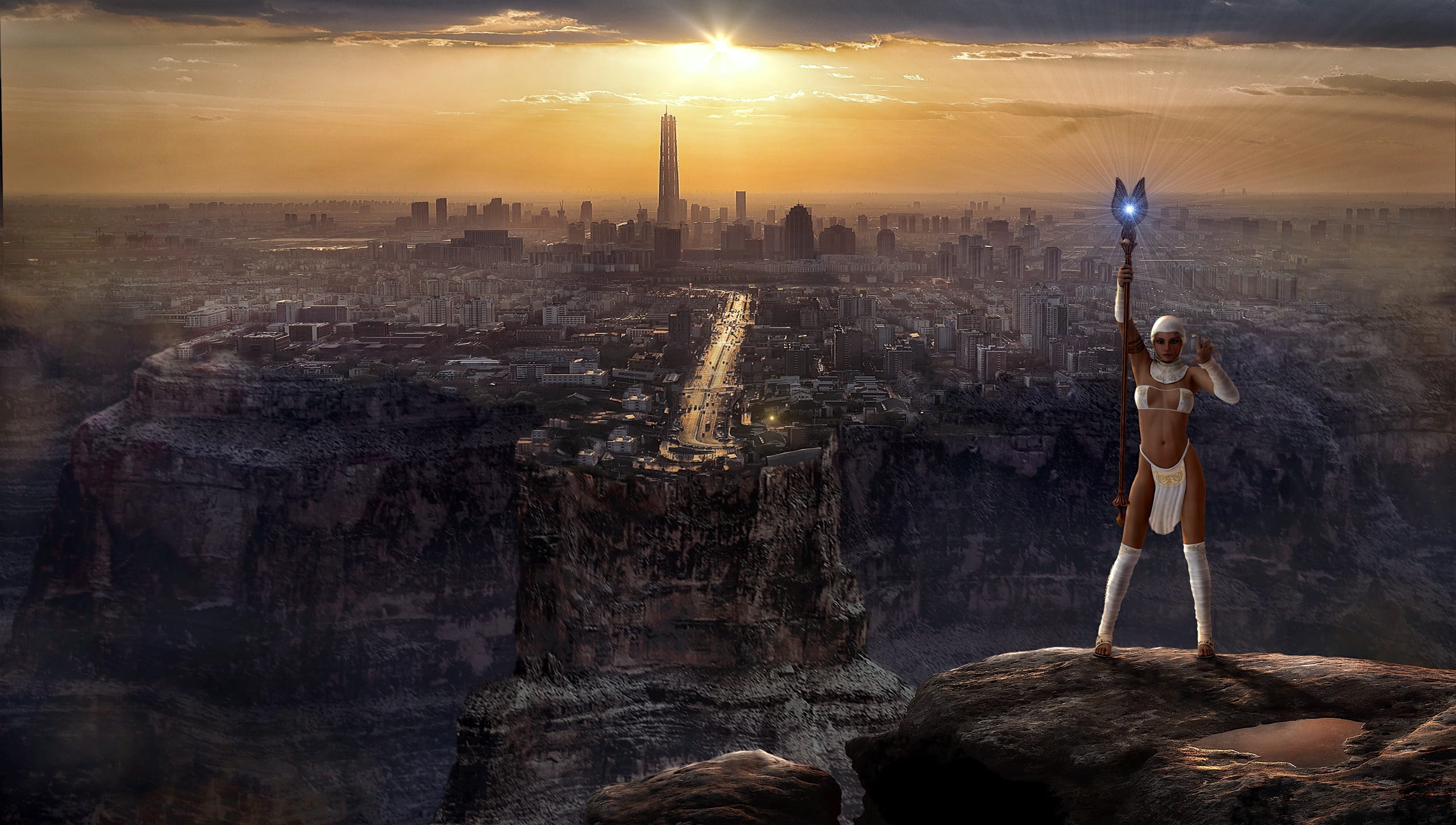 city abyss fantasy composing mood mysticism atmospheric 2k