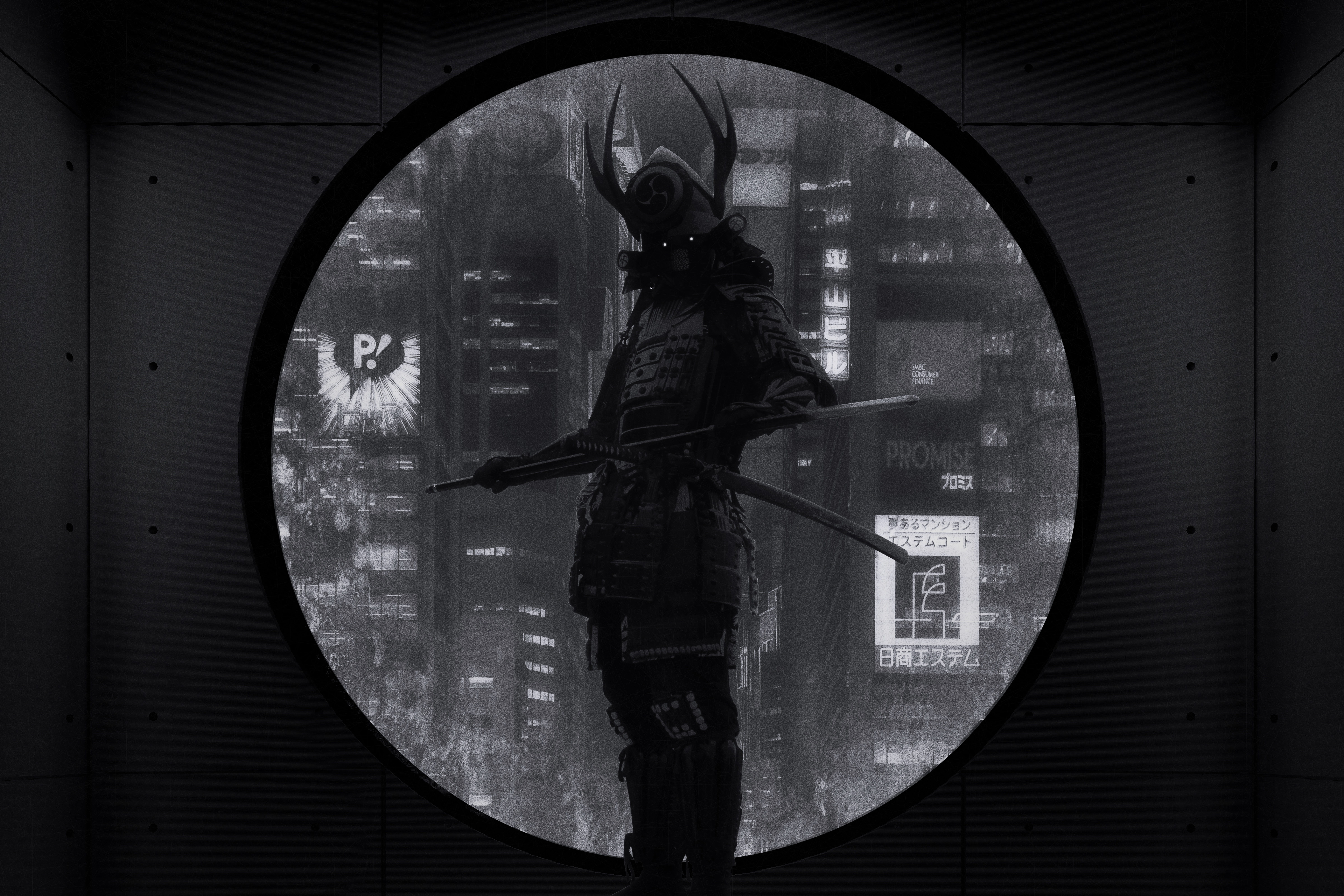 fantasy samurai mystical composing photomontage japan 2k 4k 5k 8k 10k