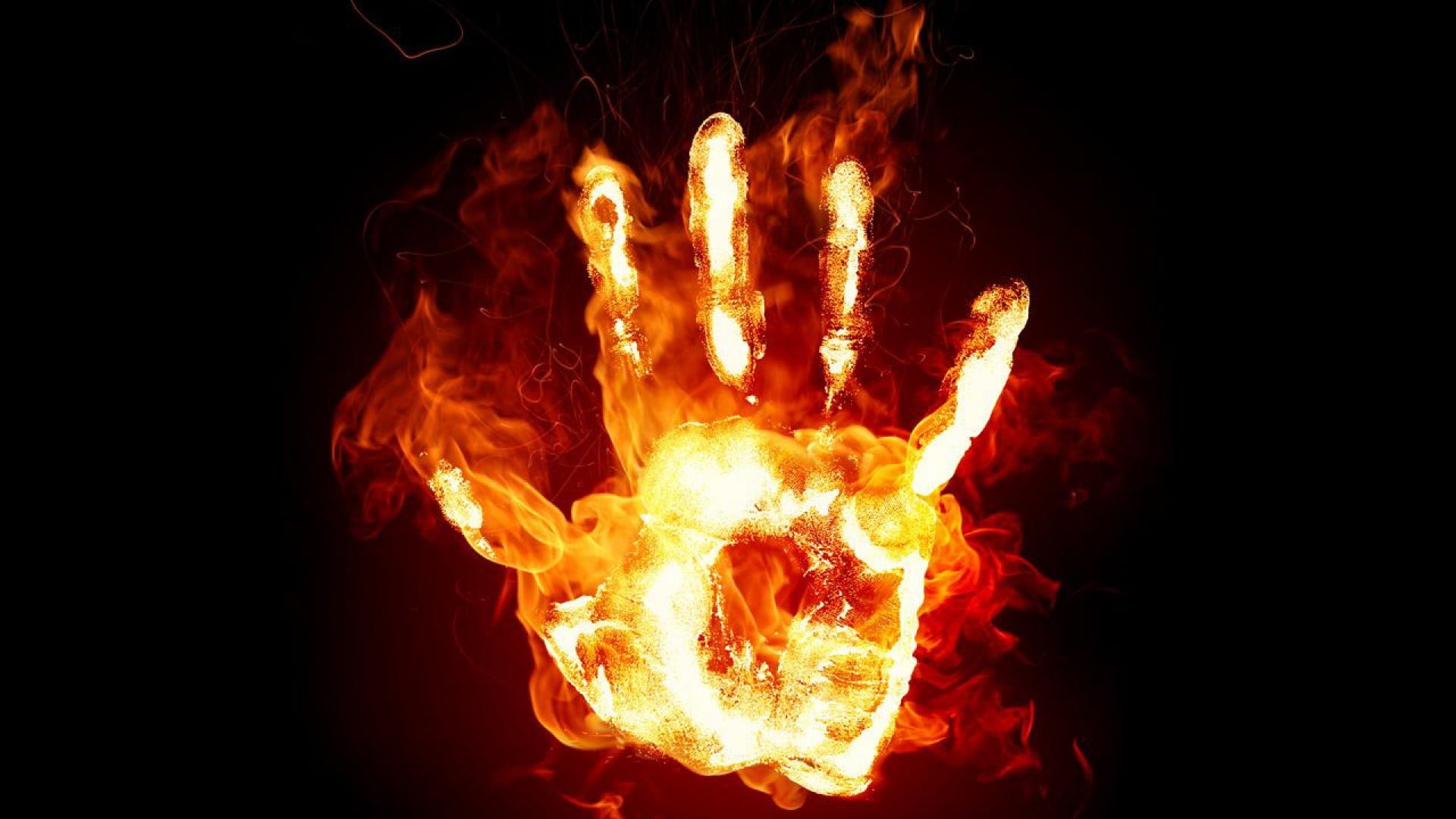 flame heat fire hand dark mystic mystical temperature 2k