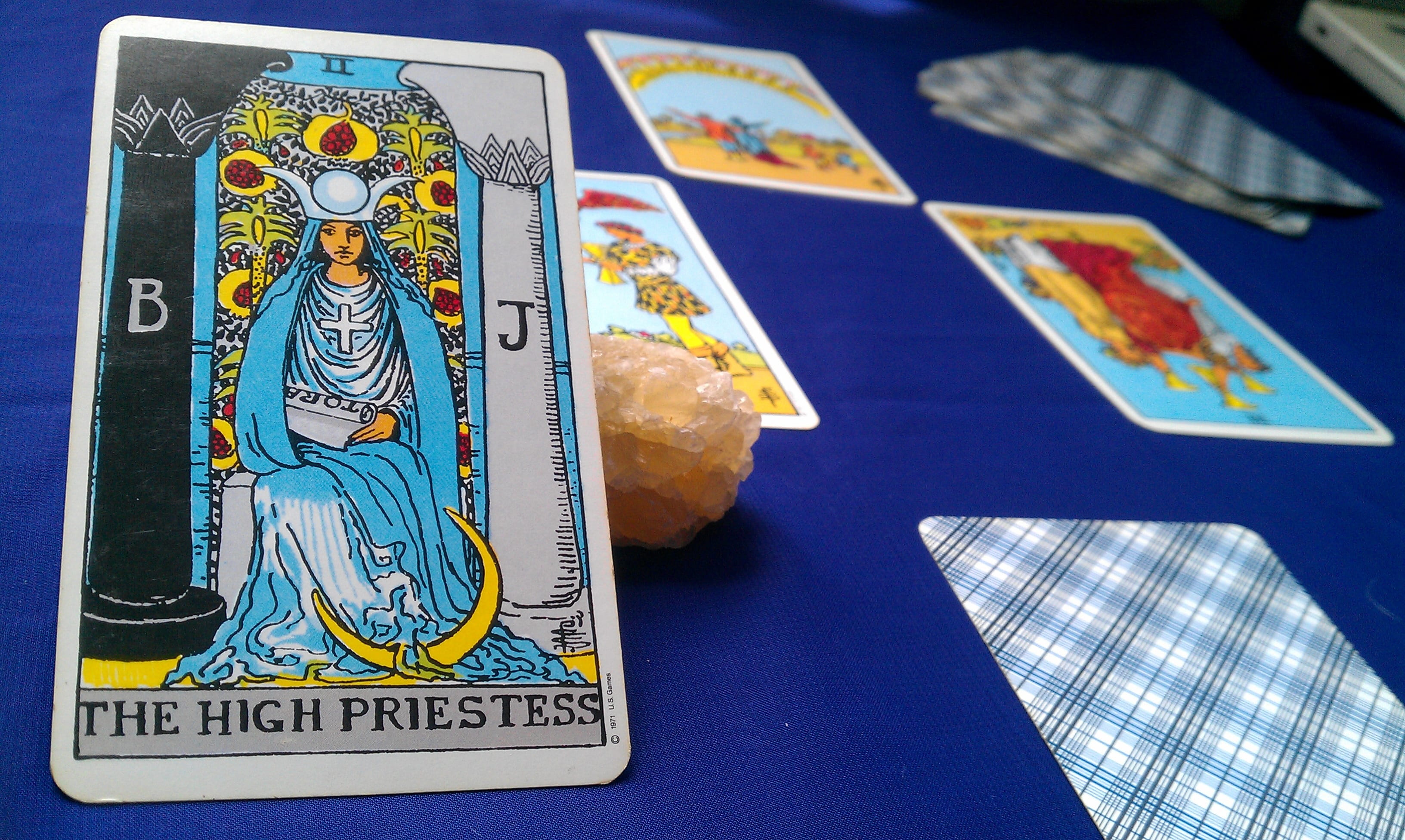 high priestess tarot card mystic symbol prediction cards 2k