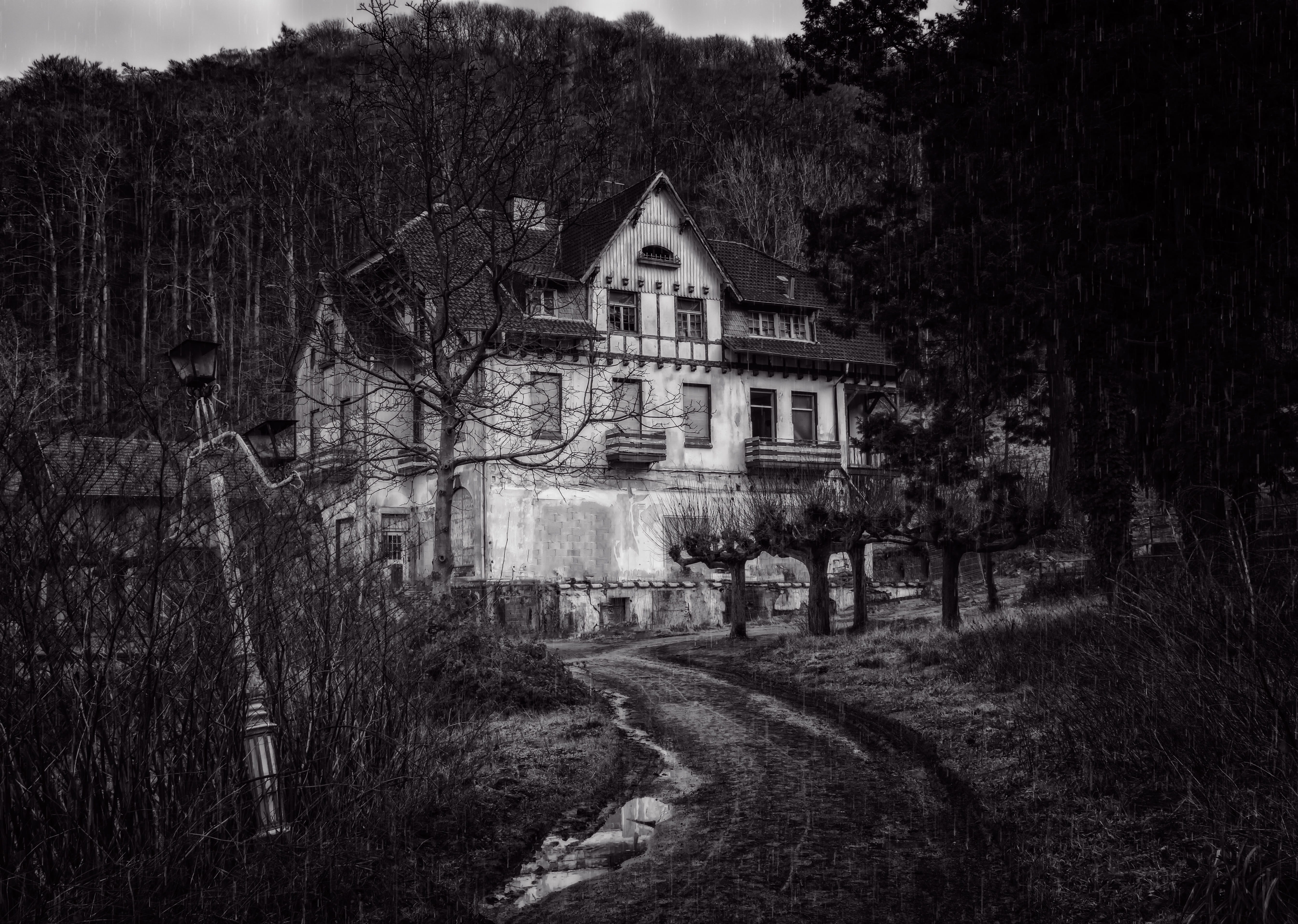 house night lost places mystical gespenstig gloomy villa 2k 4k 5k