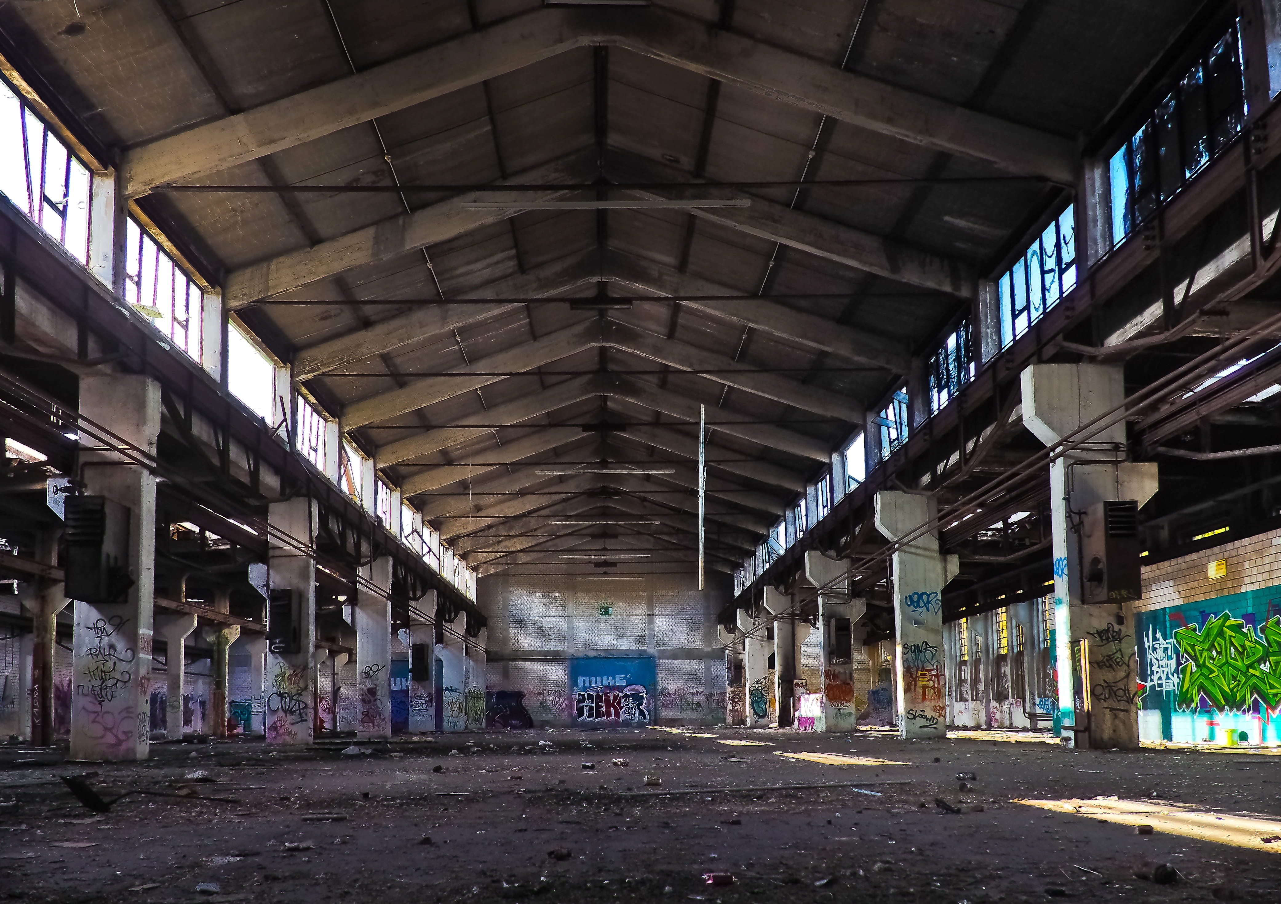Lost Factory Old lost places leave industrial building 2k 4k