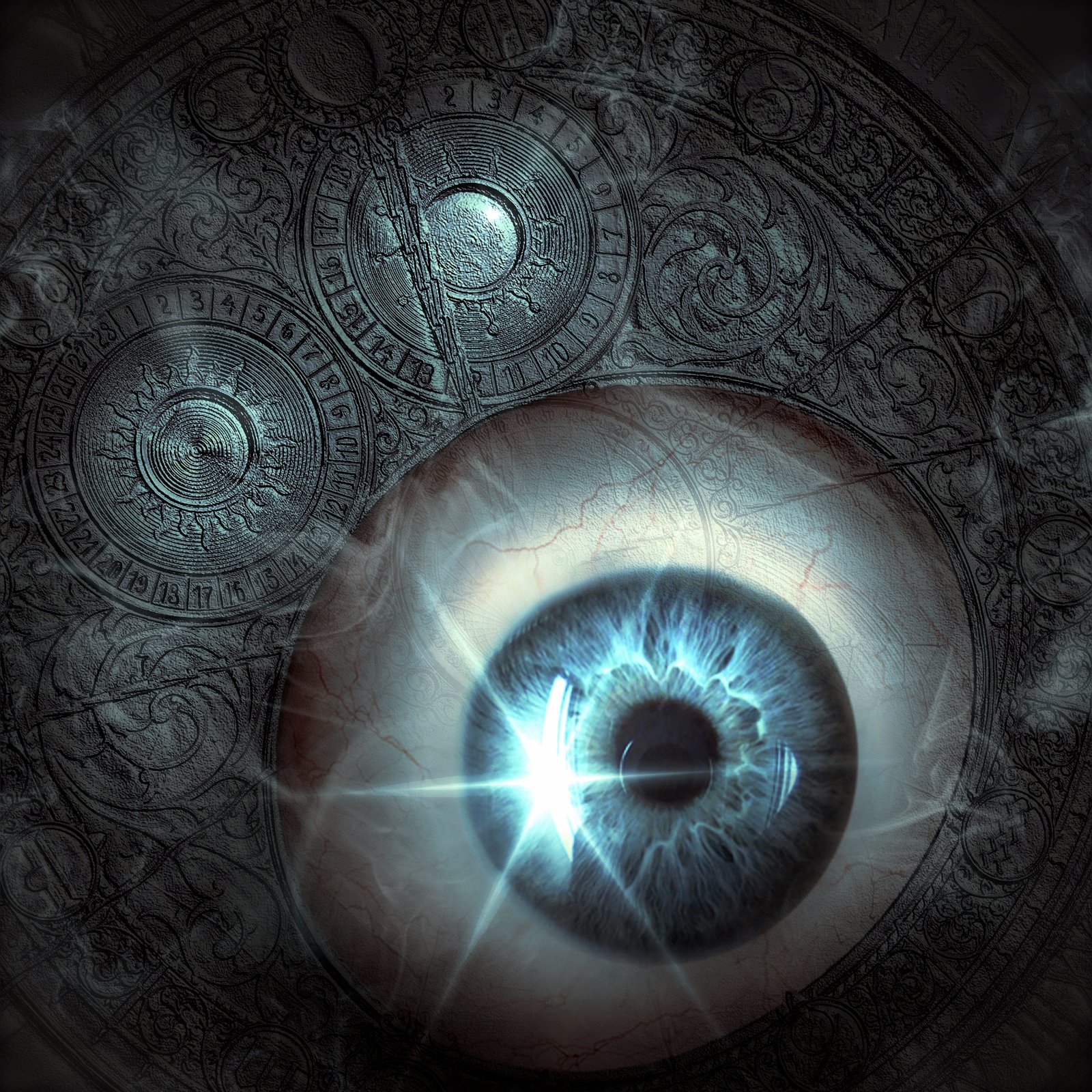 macro shot of person s eye cd cover fantasy pattern mystical 2k
