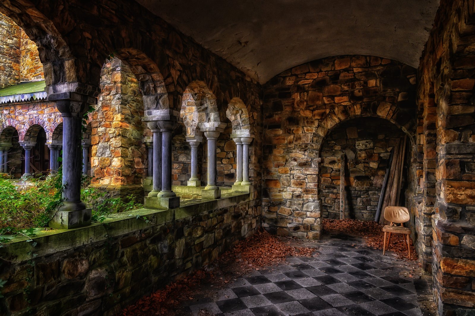 monastery cloister gang church middle ages religion building 2k 4k 5k