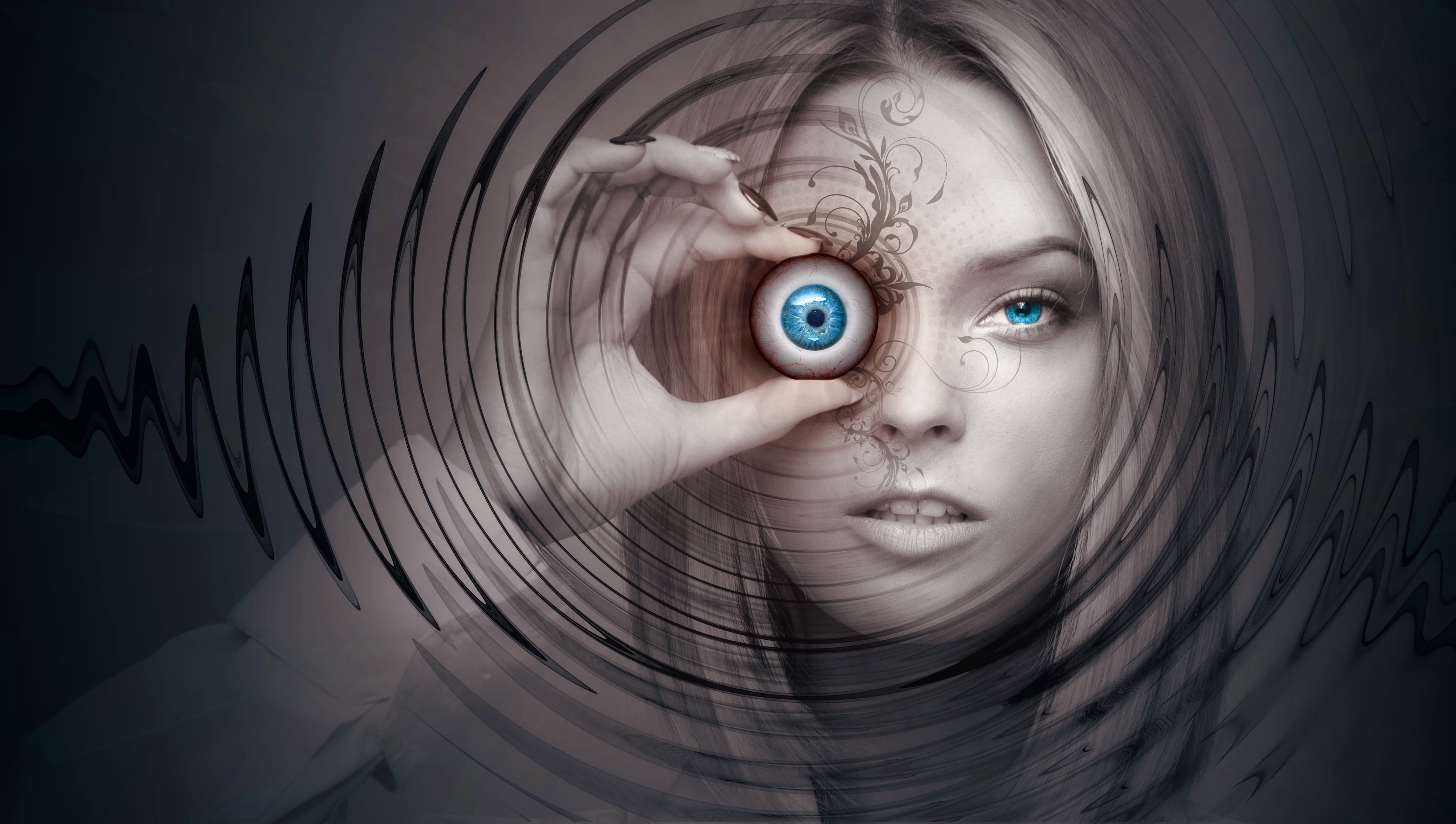 portrait woman face eye see view beautiful girl female 2k 4k 5k