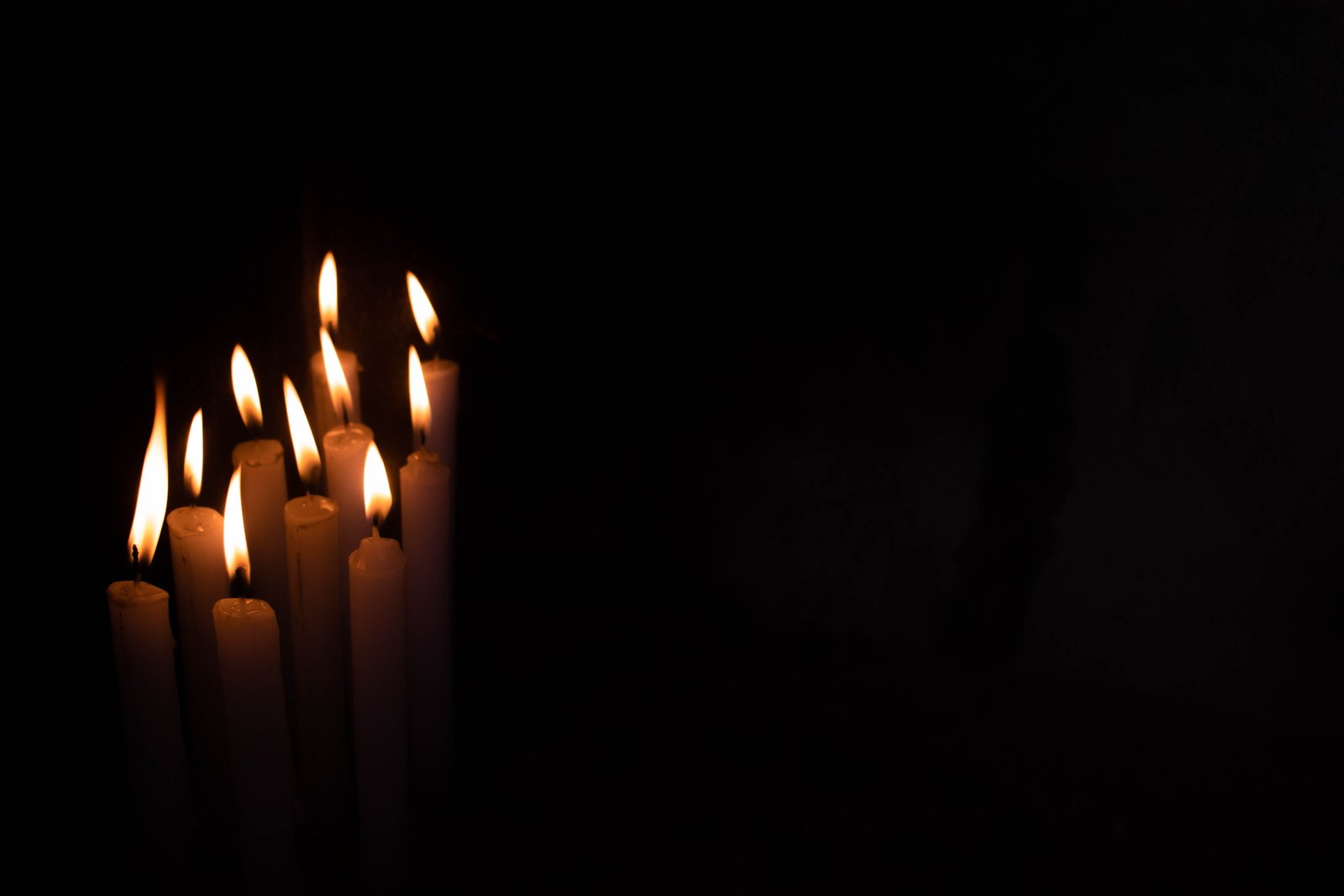 white lightened stick candles fire flame mystic faith christian 2k 4k 5k