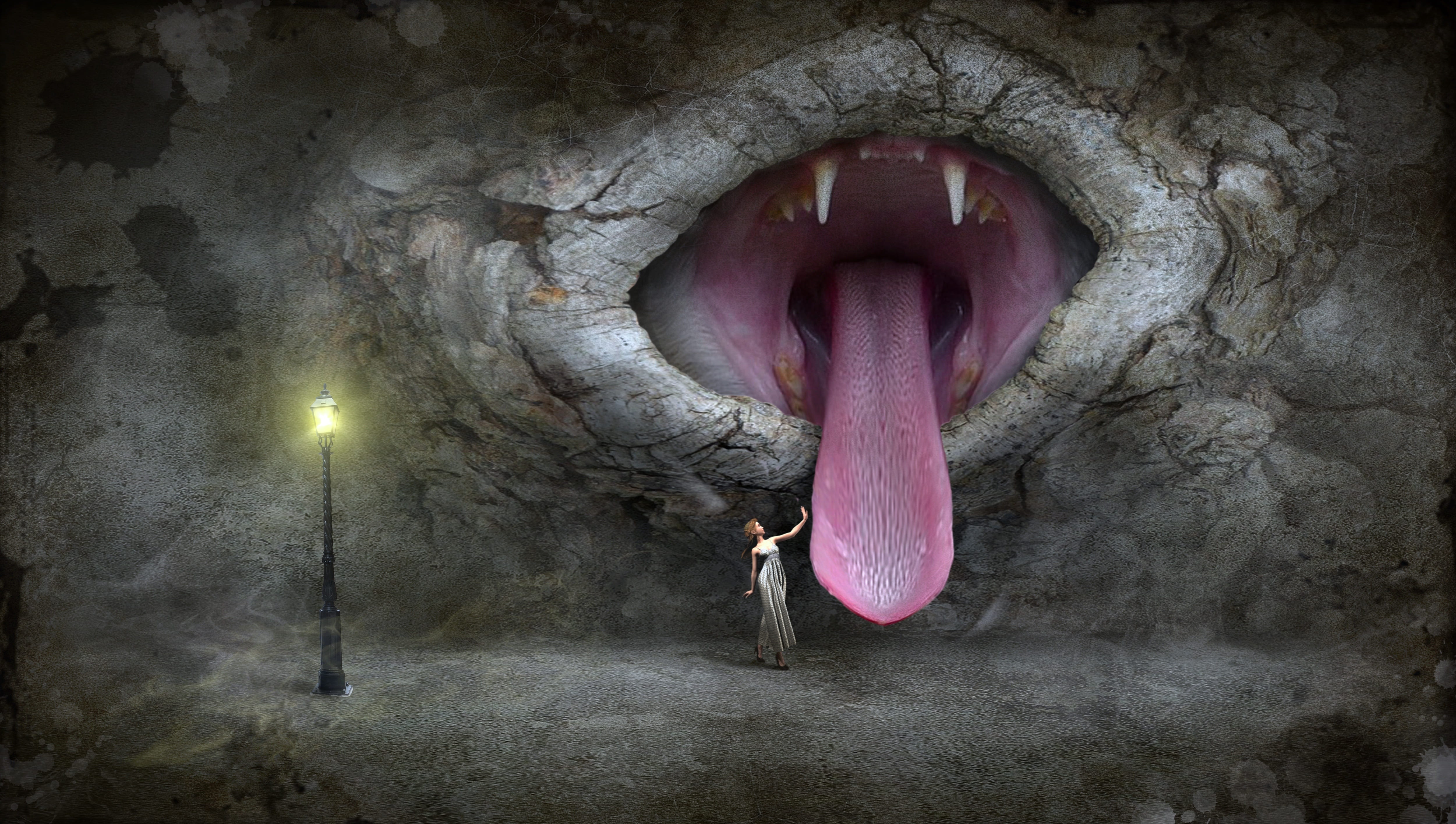 woman holding tongue fantasy foot mystical dramatic snappy 2k 4k 5k