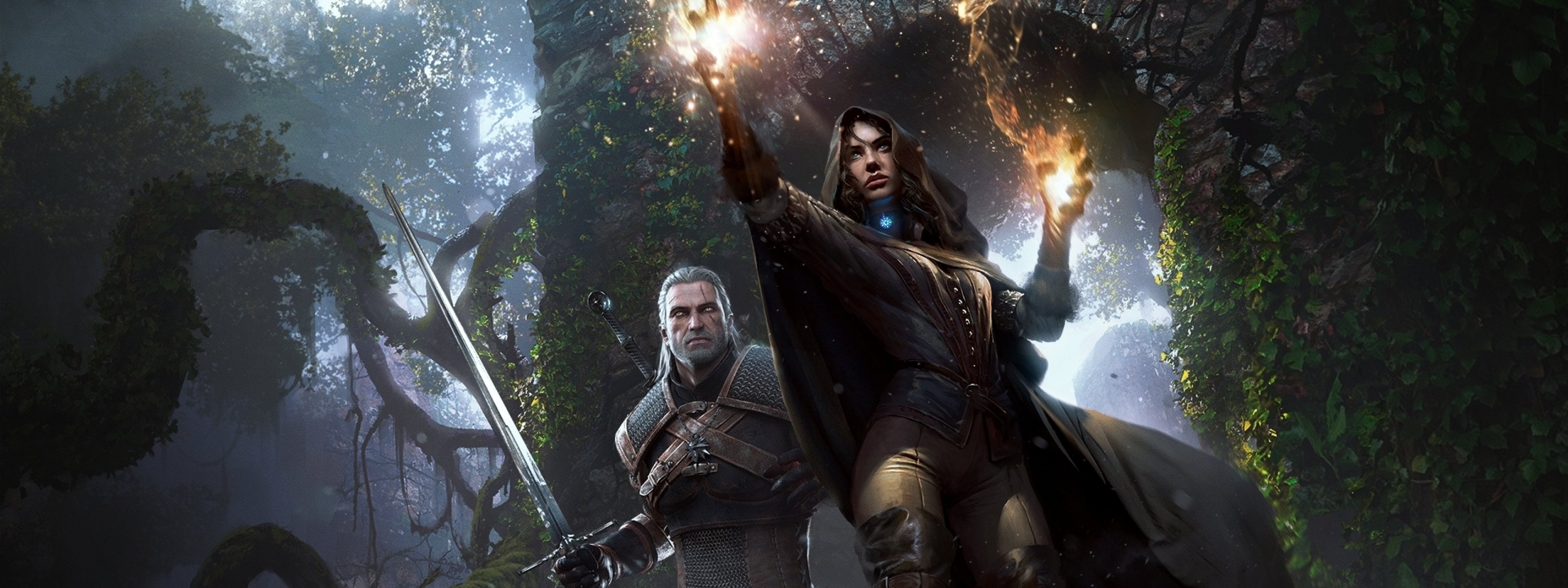 px action Dark dual fantasy Fighting Hunt multi widescreen dualmonitor dualscreen 2k