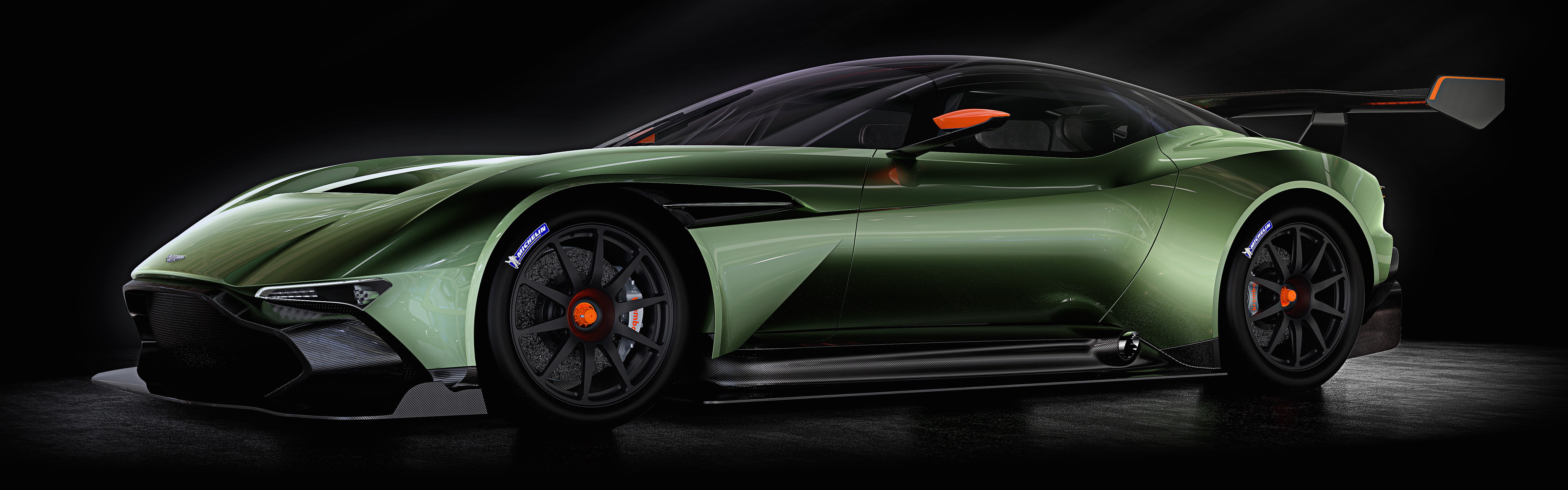 aston martin vulcan car vehicle spotlights dual monitors multiple display simple background widescreen dualmonitor dualscreen 2k 4k 5k