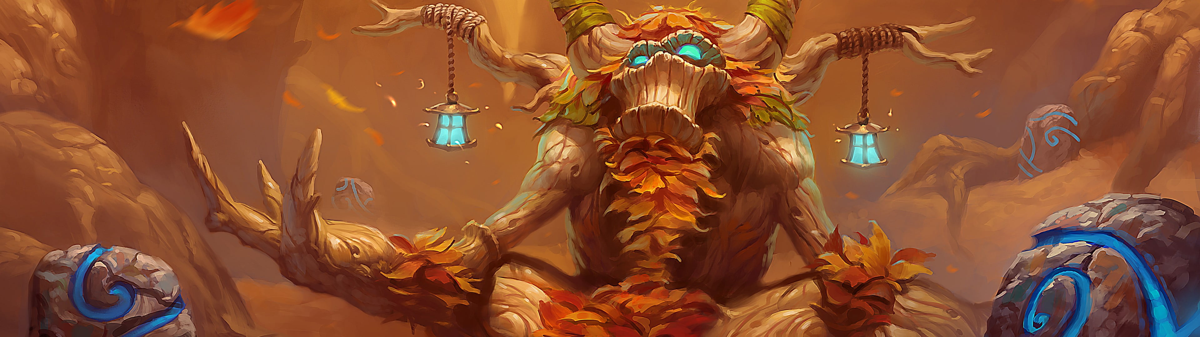 brown monster tree wallpaper World of Warcraft Druid mana widescreen dualmonitor dualscreen 2k 4k