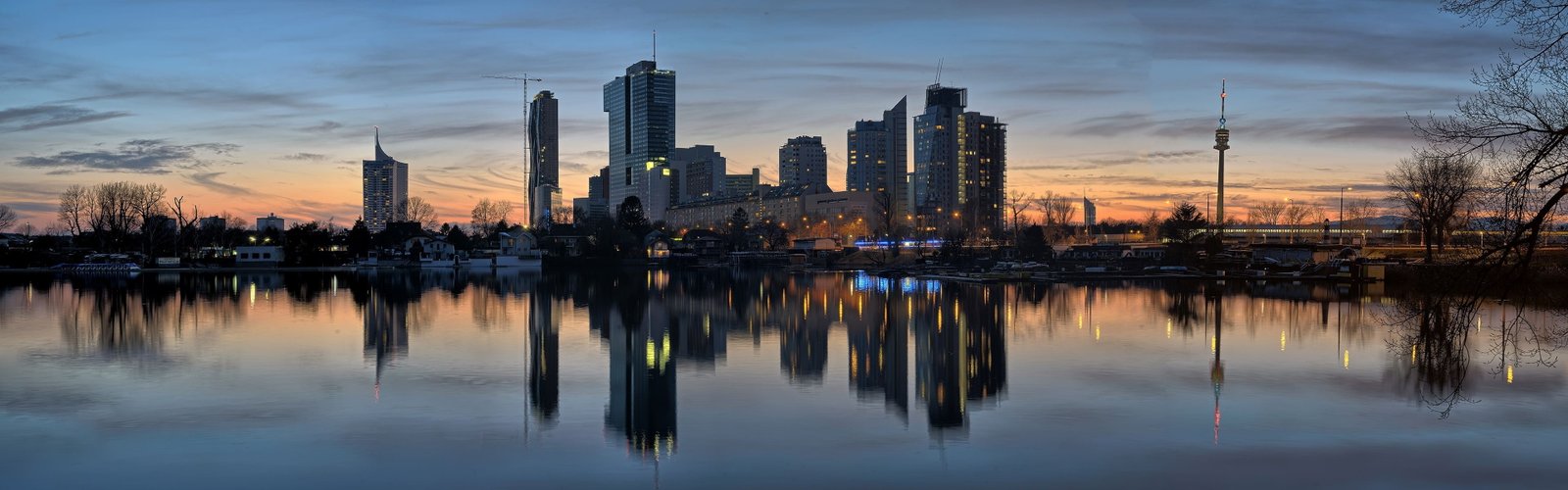 city reflection Austria dual monitors multiple display widescreen dualmonitor dualscreen 2k 4k
