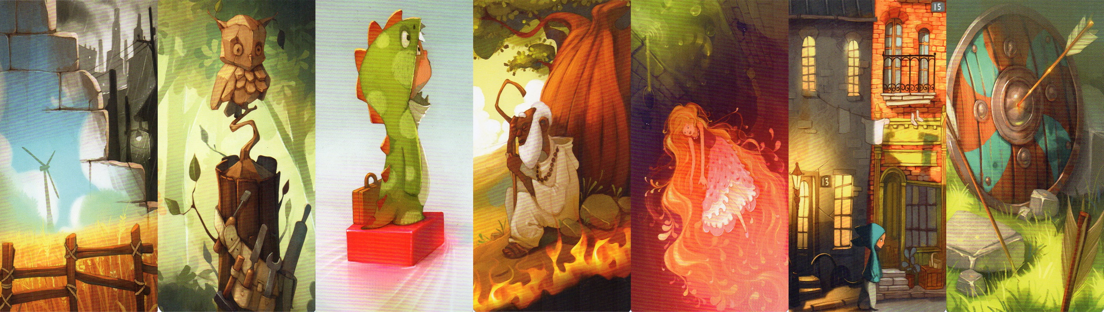 dixit fire wall owl wood arrow villages dual monitors multiple display colorful windmill widescreen dualmonitor dualscreen 2k 4k