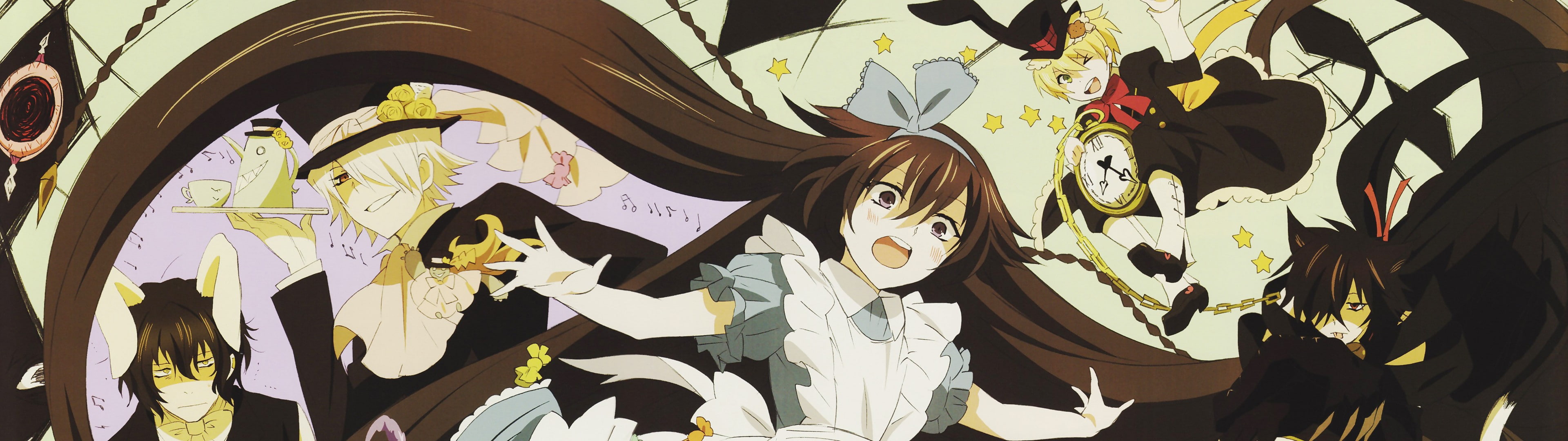 dual monitors Pandora Hearts oz vessalius Alice gilbert nightray widescreen dualmonitor dualscreen 2k 4k