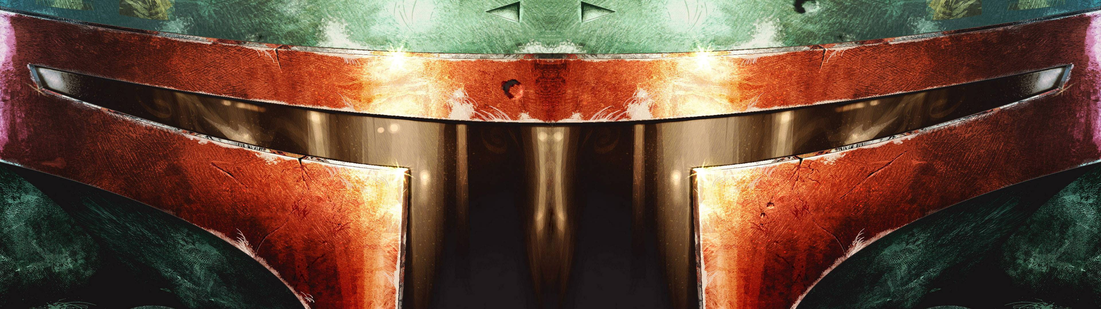 multiple display helmet dual monitors Star Wars Boba Fett widescreen dualmonitor dualscreen 2k 4k