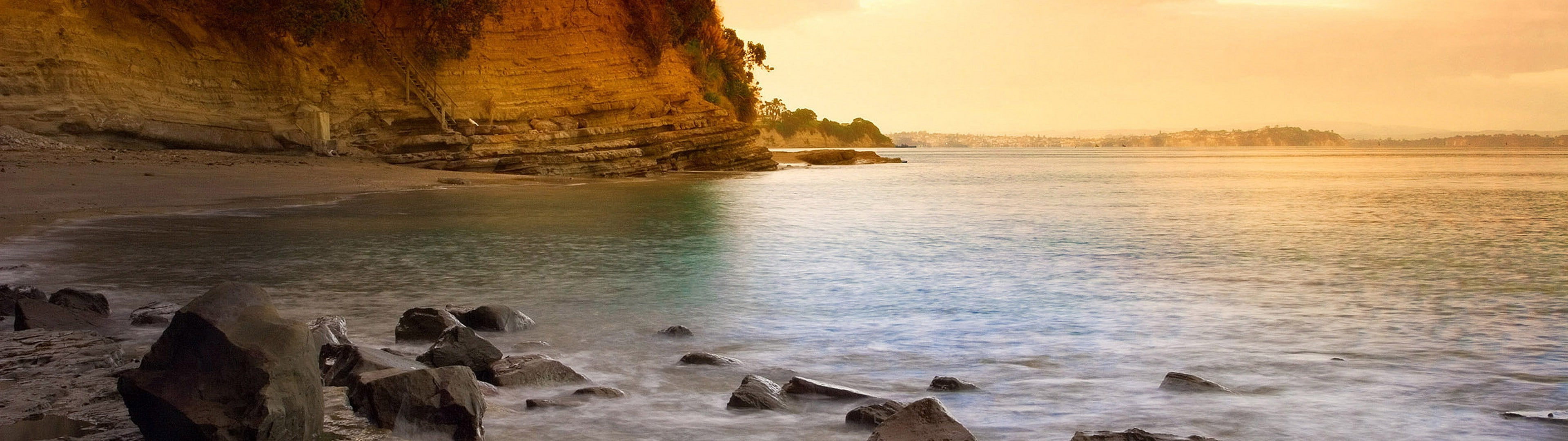 nature landscape dual screen water rock object solid widescreen dualmonitor dualscreen 2k 4k