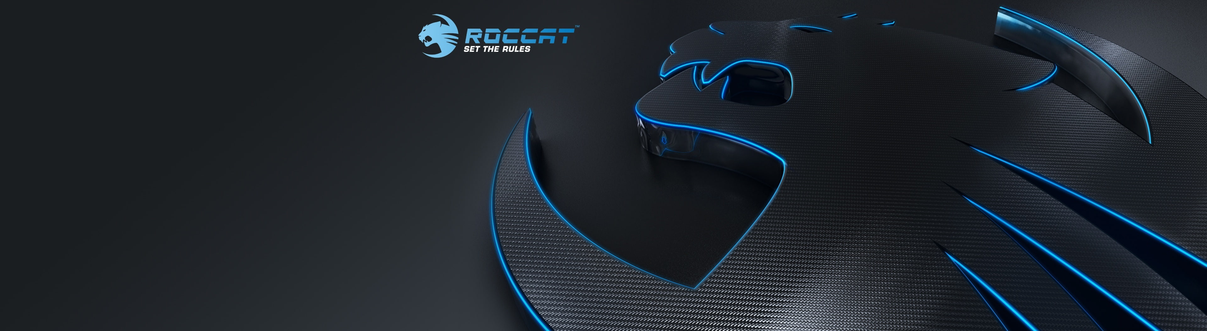 Roccat Set the Rules Dual Screen logo Computers Hardware widescreen dualmonitor dualscreen 2k 4k