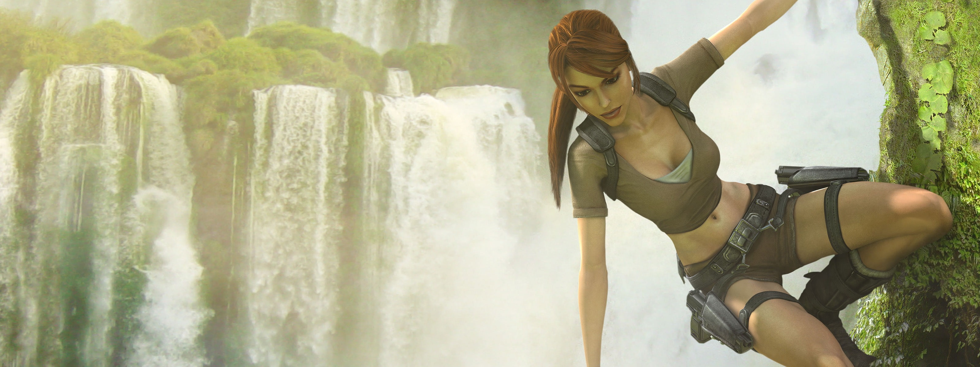 video games tomb raider dual screen lara croft Video Games Tomb Raider HD Art widescreen dualmonitor dualscreen 2k