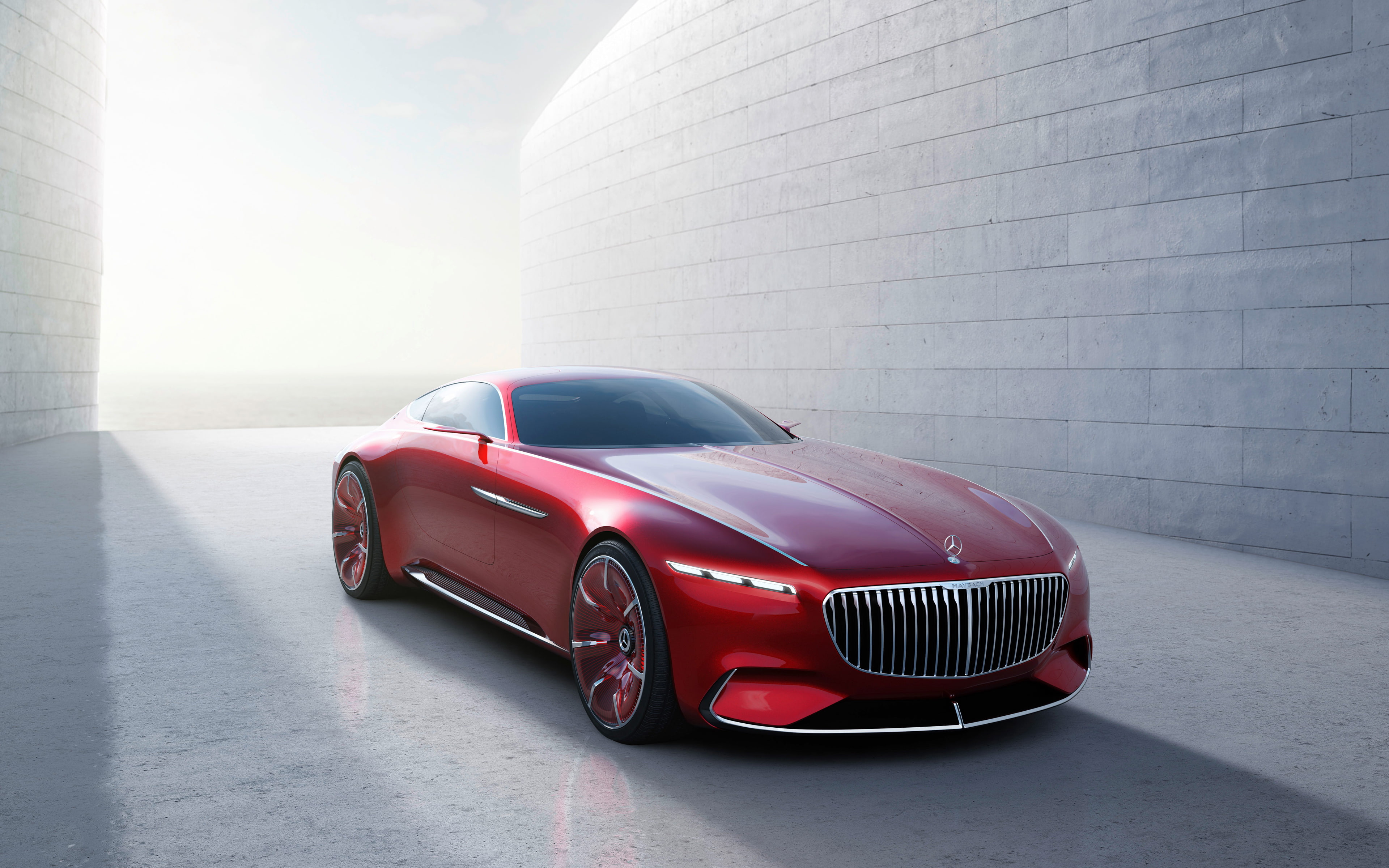 Vision Mercedes Maybach 6 car Benz red 2k 4k