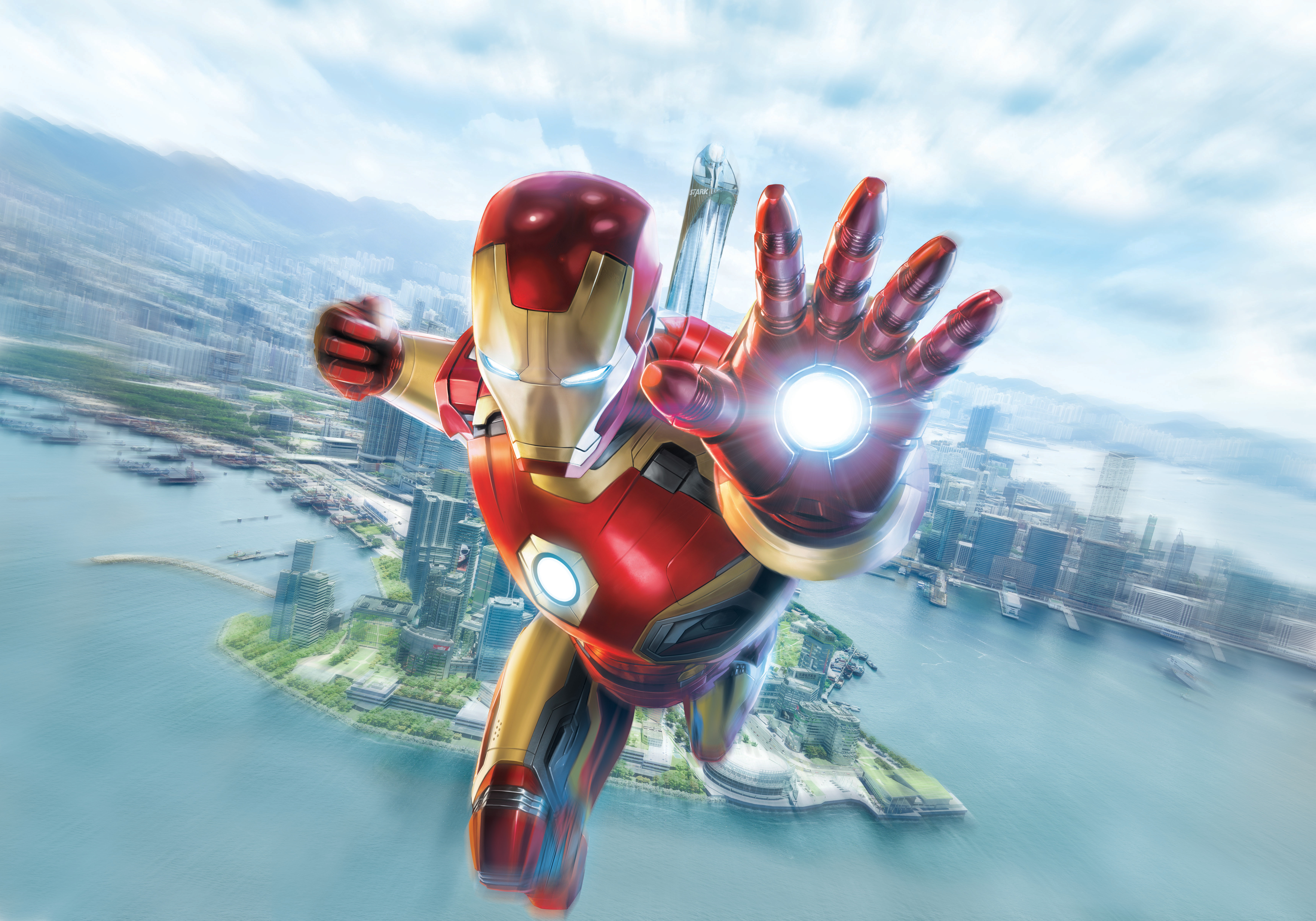 Iron Man Experience Hong Kong Disneyland cloud sky 2k 4k 5k
