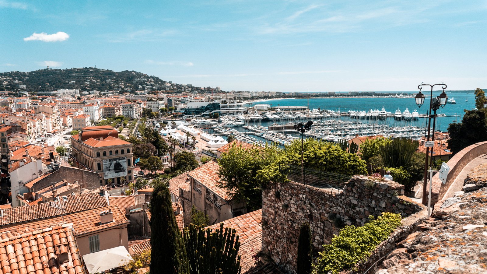 roof cannes bay tile france landscape outdoors nature 2k 4k 5k