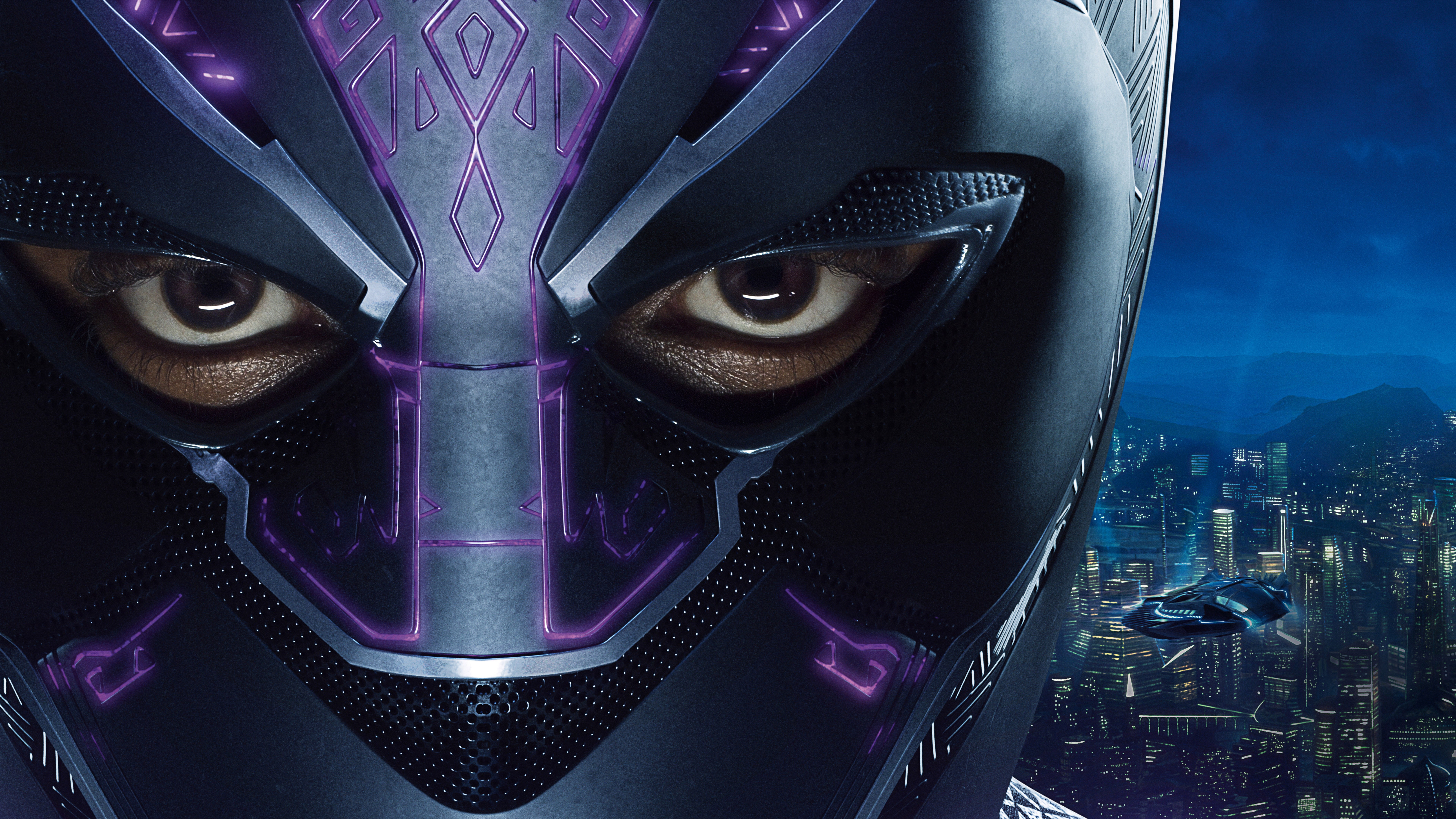 Black Panther mask Chadwick Boseman 2k 4k 5k 8k