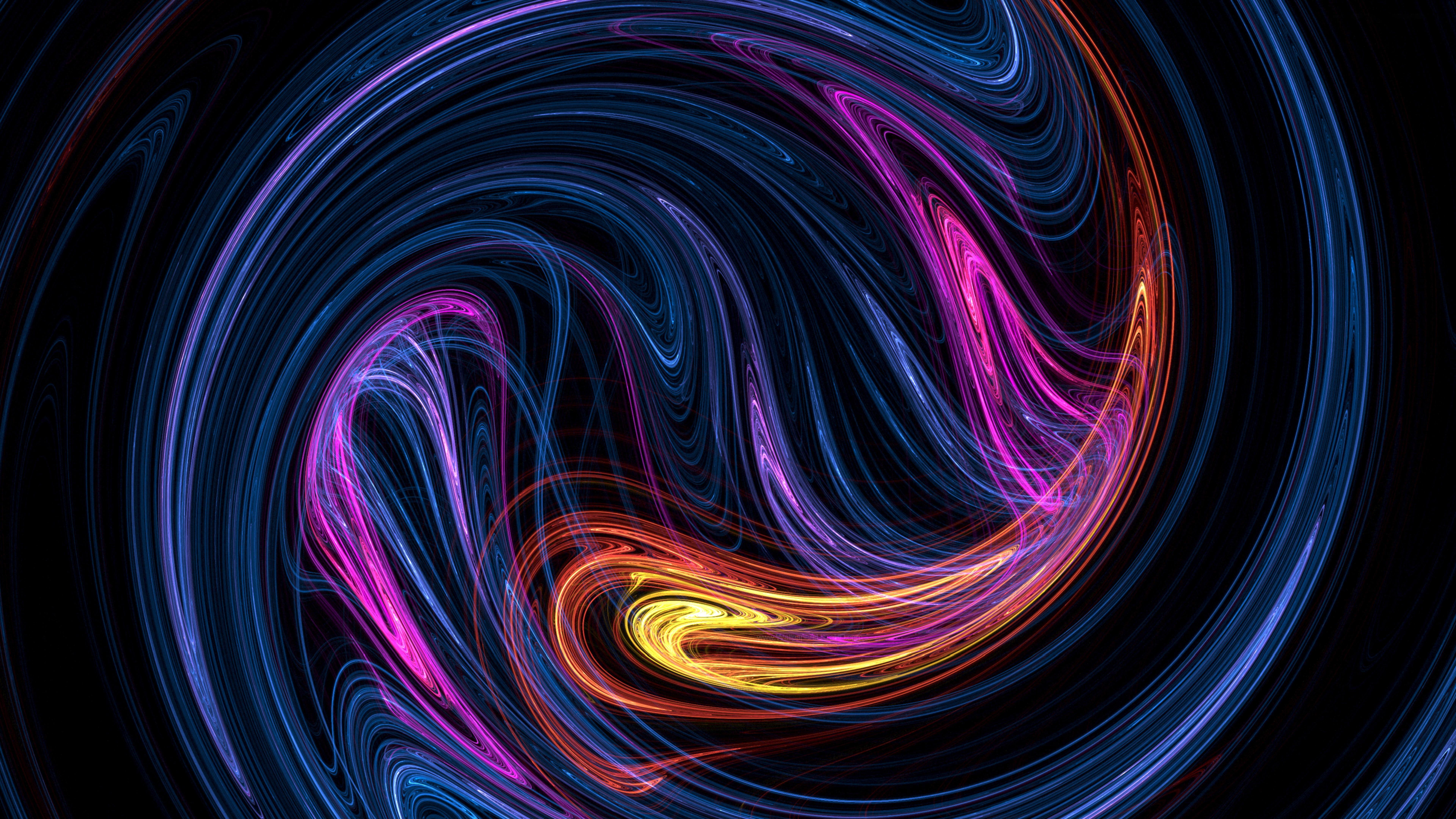 fractal art psychedelic light vortex circle lights uhd 2k 4k 5k 8k