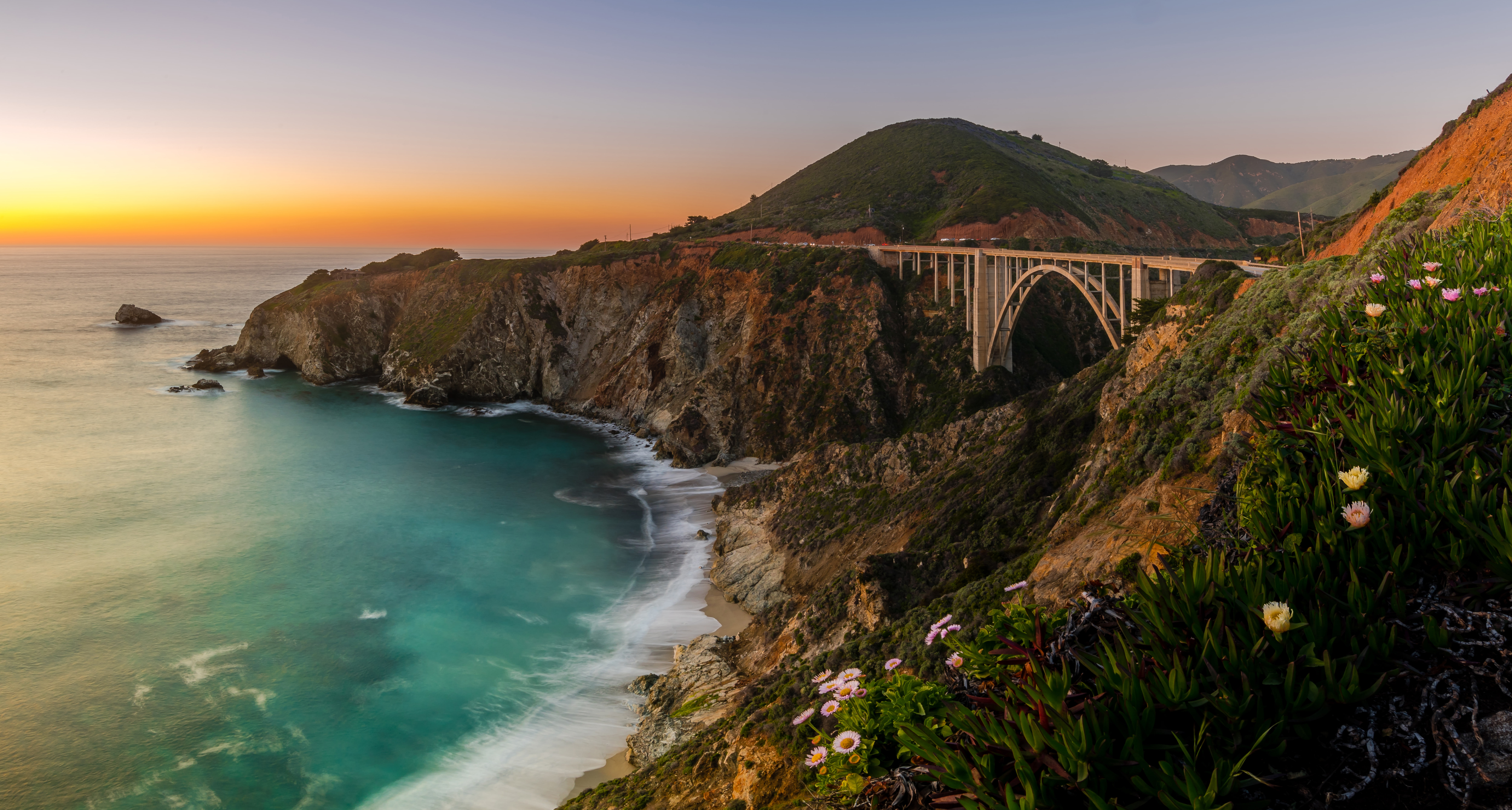 green leaves bridge the ocean coast CA Pacific Ocean California 2k 4k 5k 8k 10k