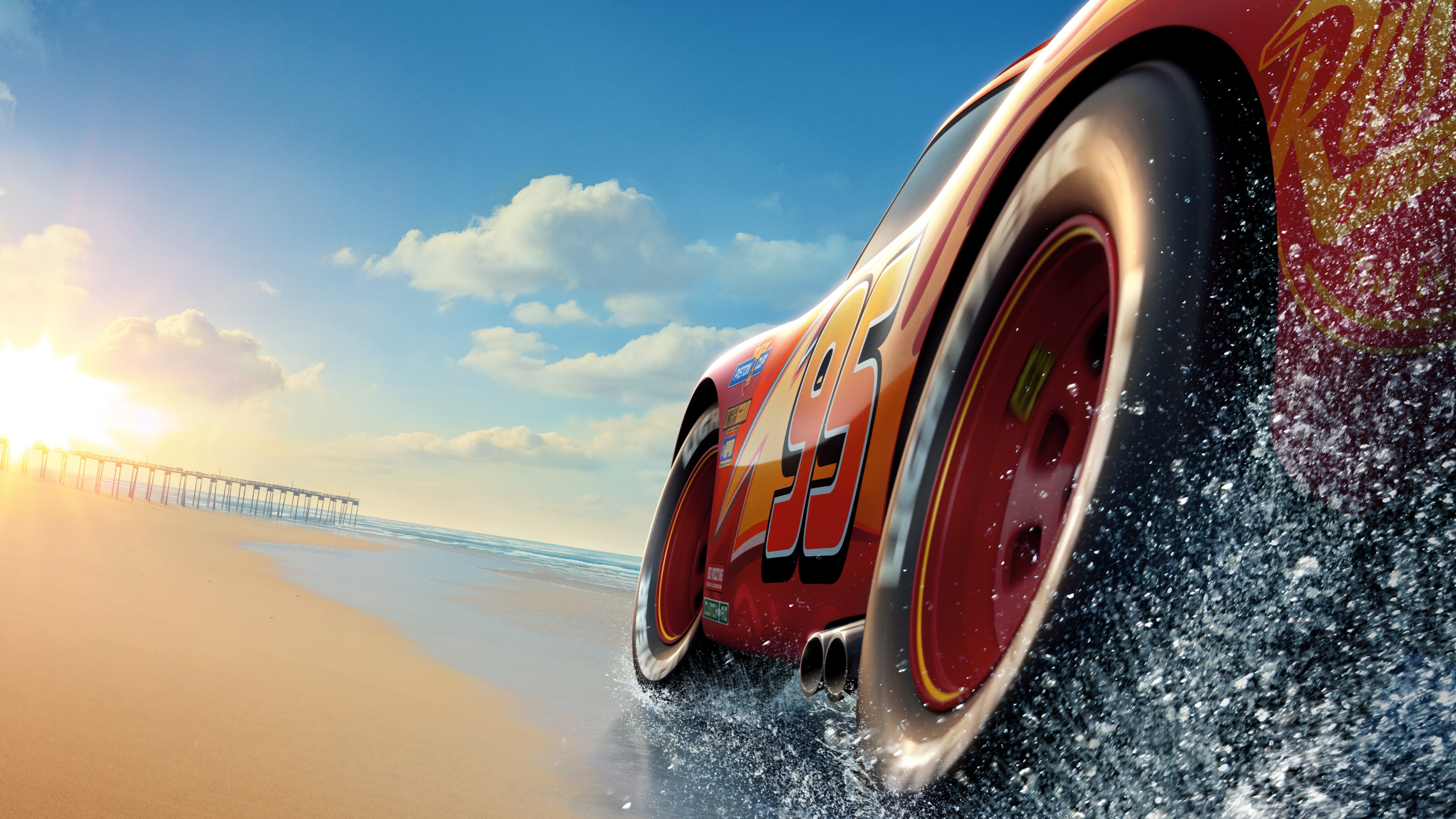 Lightning McQueen digital wallpaper Cars 3 poster 2k 4k 5k 8k