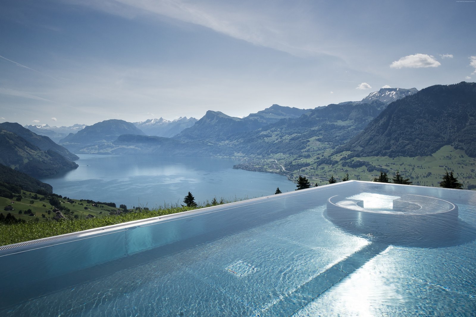pool tourism travel Switzerland infinity B rgenstock 2k 4k 5k
