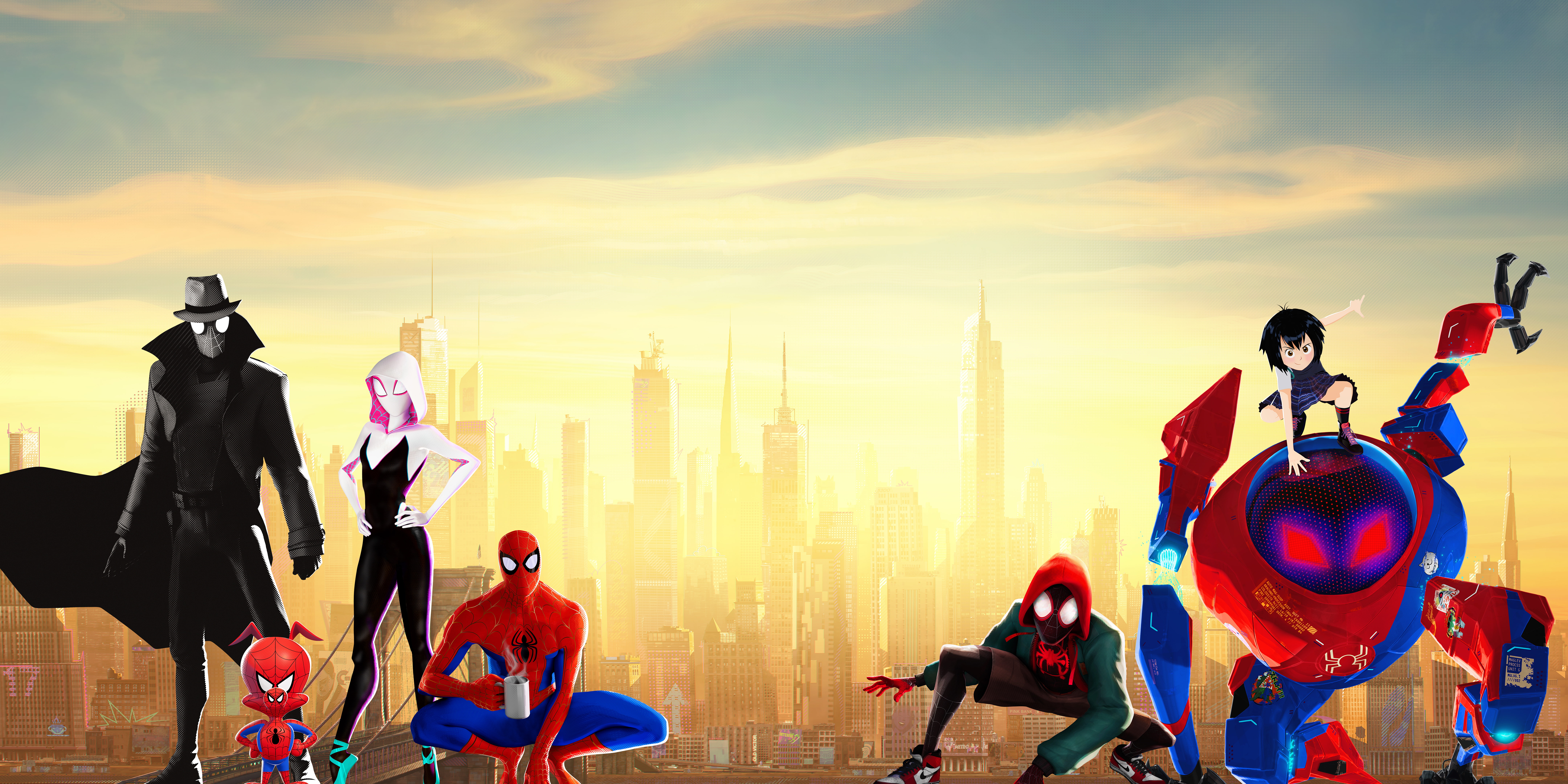 Spider Man Into the Verse Miles Morales Gwen 2k 4k 5k 8k
