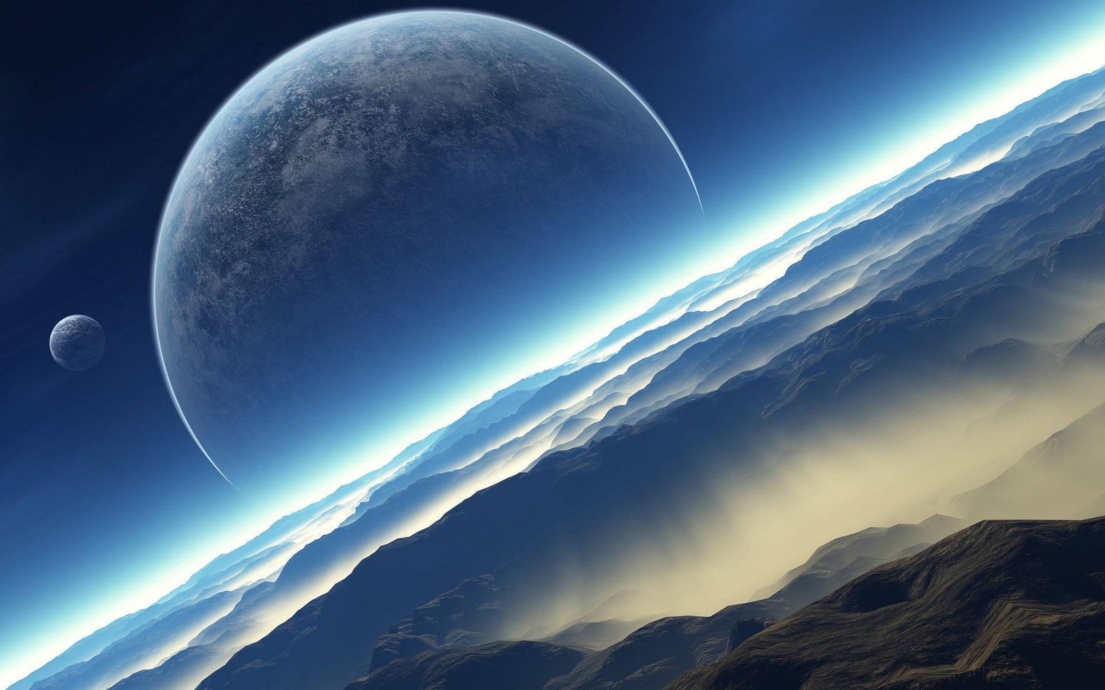 A beautiful view of the moon fantasy 2k