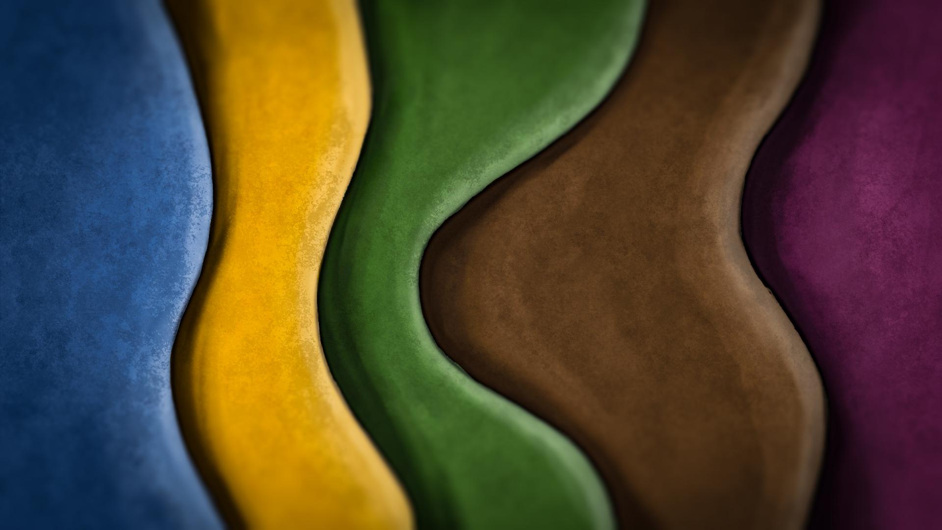 Color Waves Digital Painting Wallpaper 2k