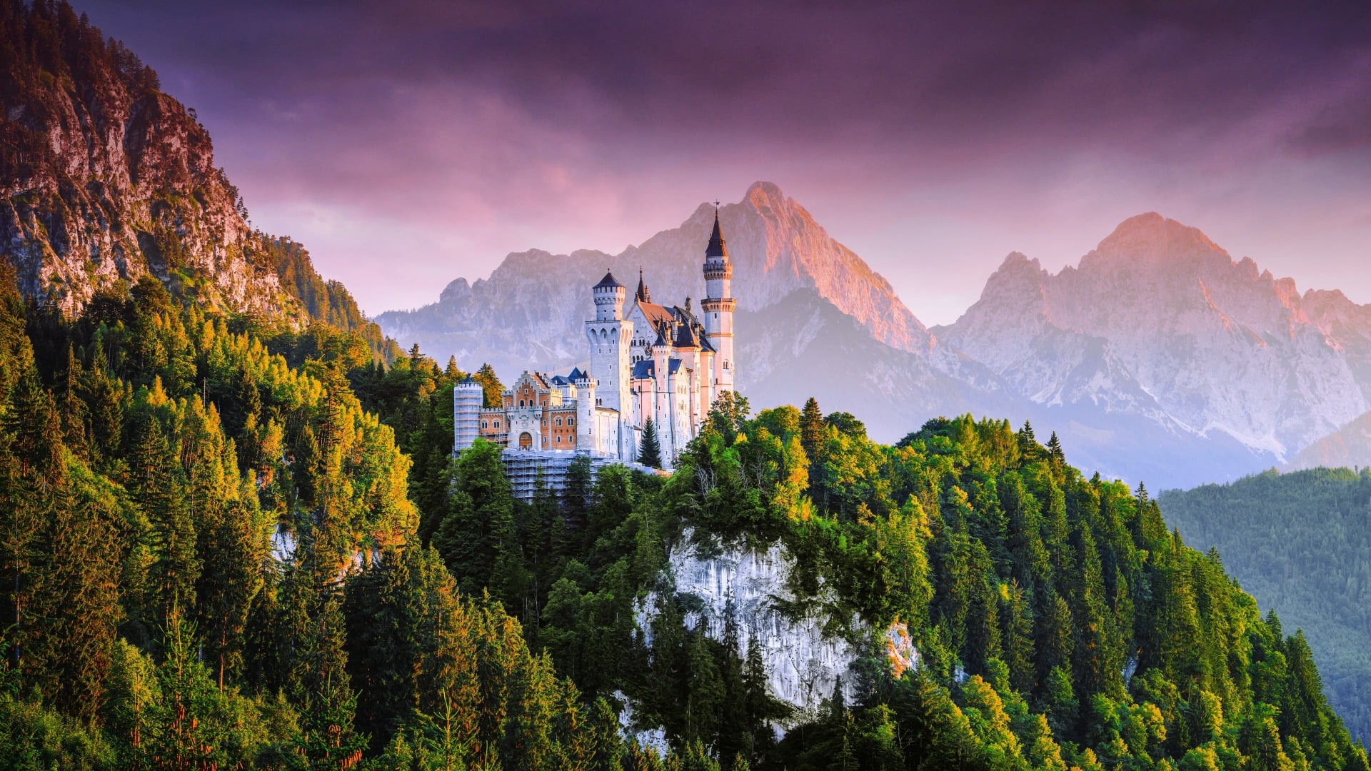 Neuschwanstein Castle Landscape Scenery 2k